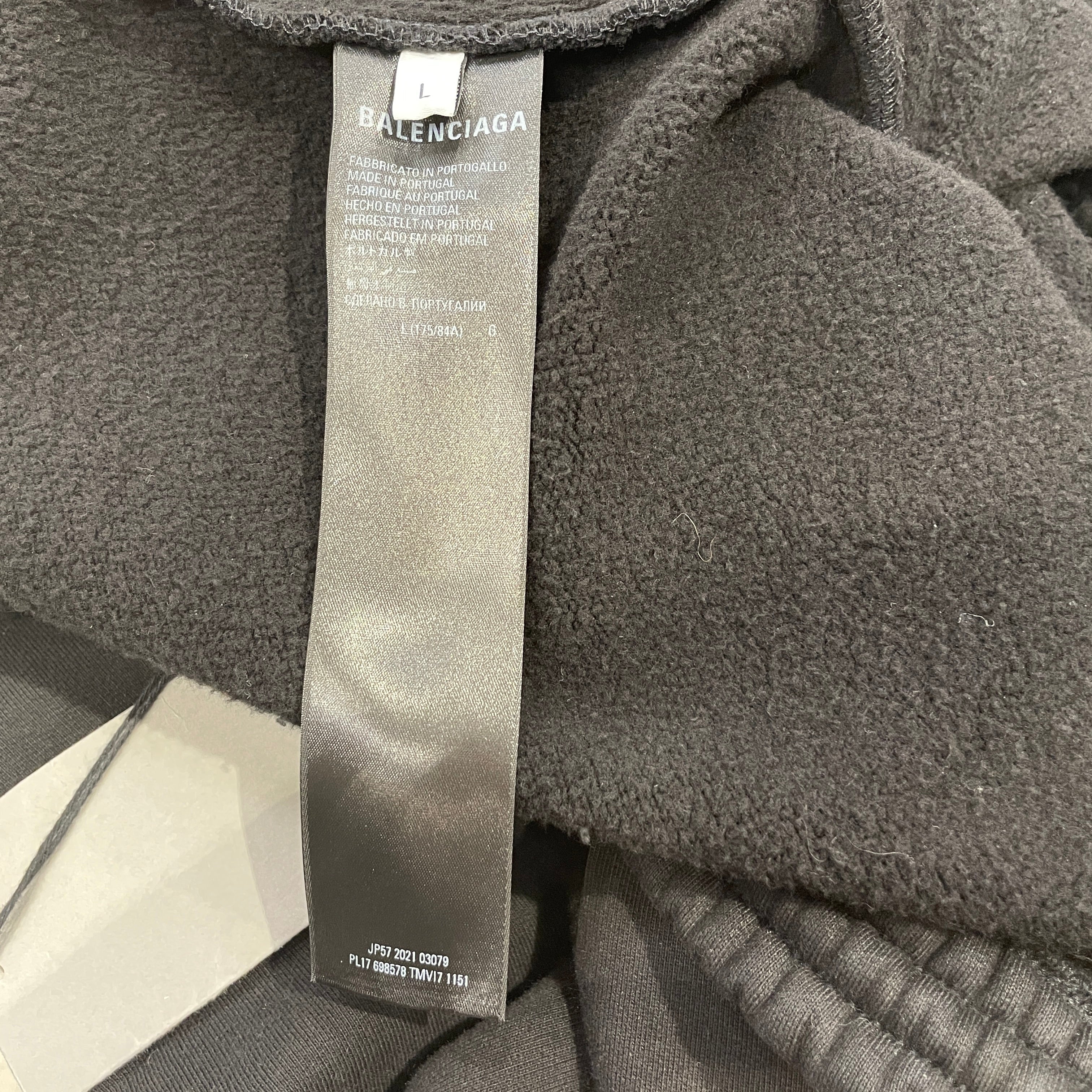 BALENCIAGA/Straight Pants/L/Cotton/BLK/2021 PLAIN SWEAT view 4