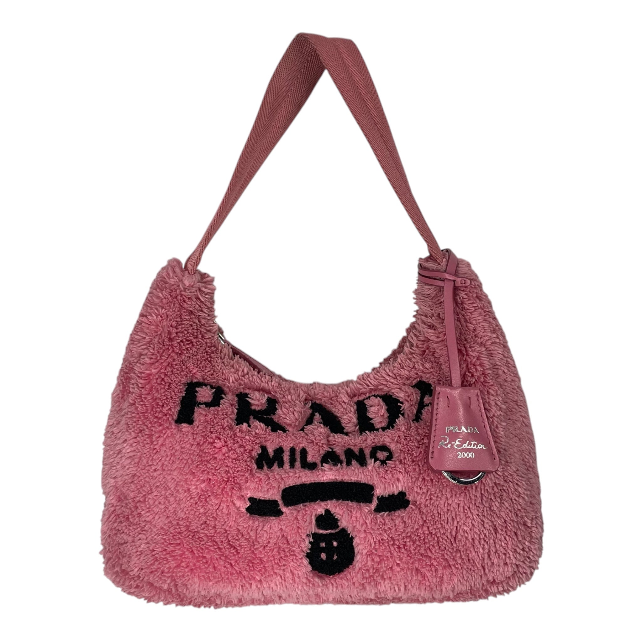PRADA/Hand Bag/Cotton/PNK/FAUX FUR view 1