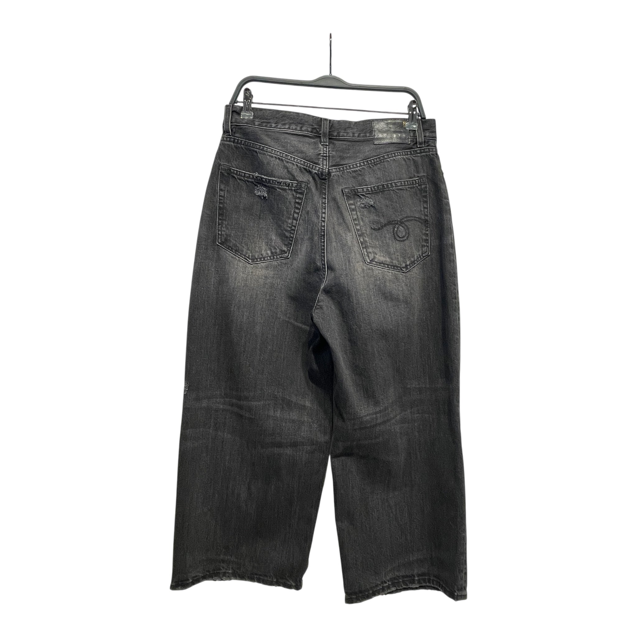 R13/Straight Pants/14/Denim/BLK/DISTRESSED POCKETS view 2