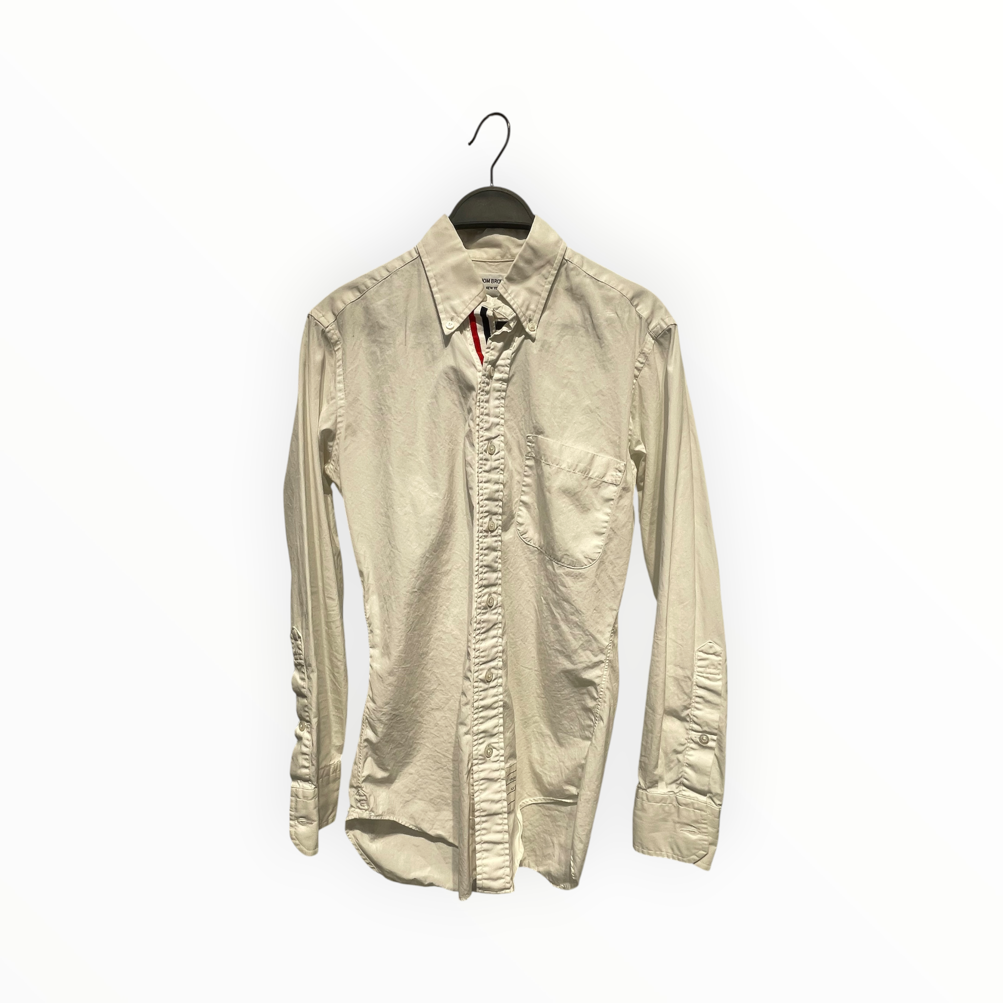 THOM BROWNE. NEW YORK/LS Shirt/0/Cotton/WHT/ view 1