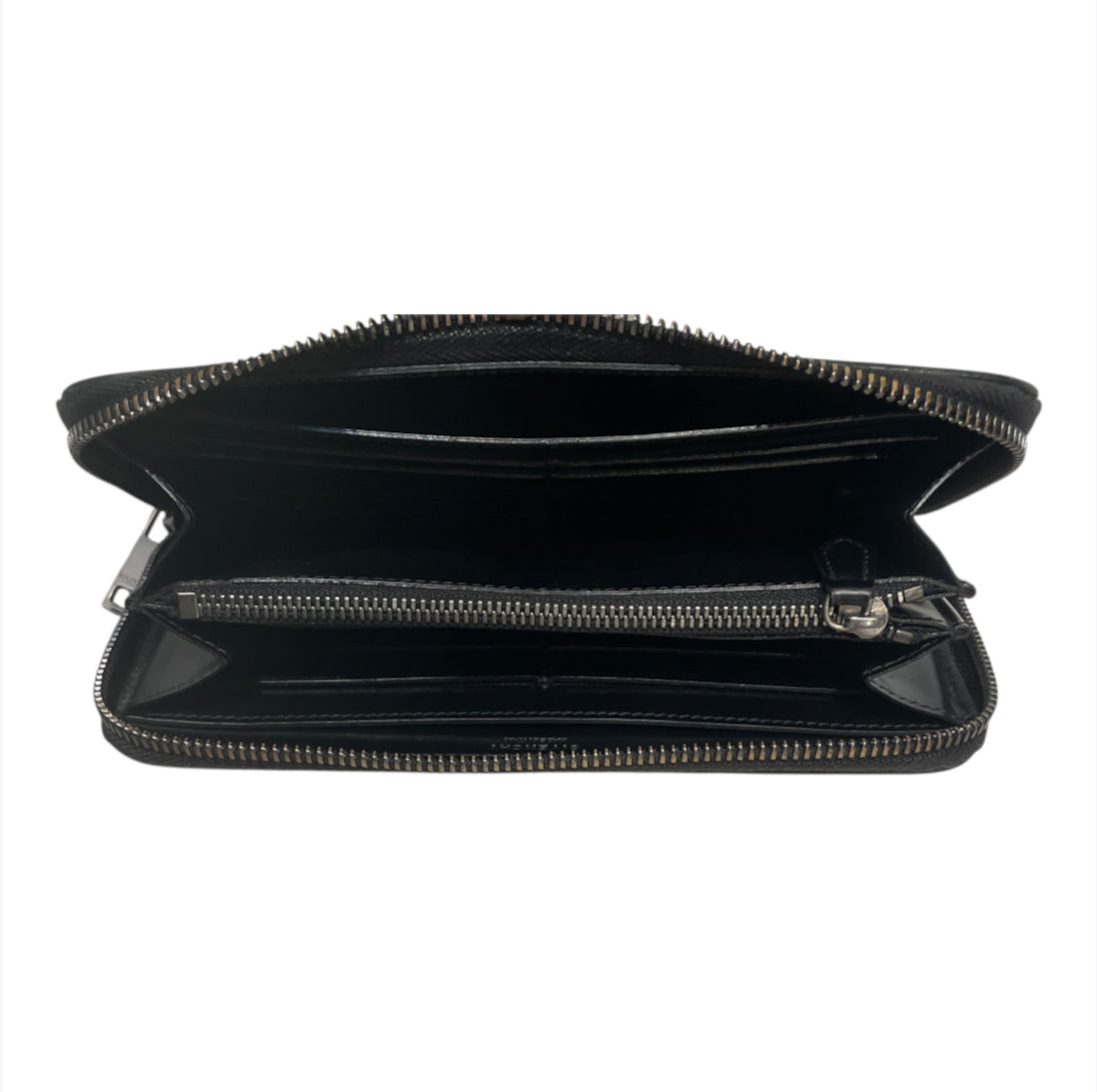 GIVENCHY/Long Wallet/All Over Print/Leather/BLK/L's/blk whte logo view 3