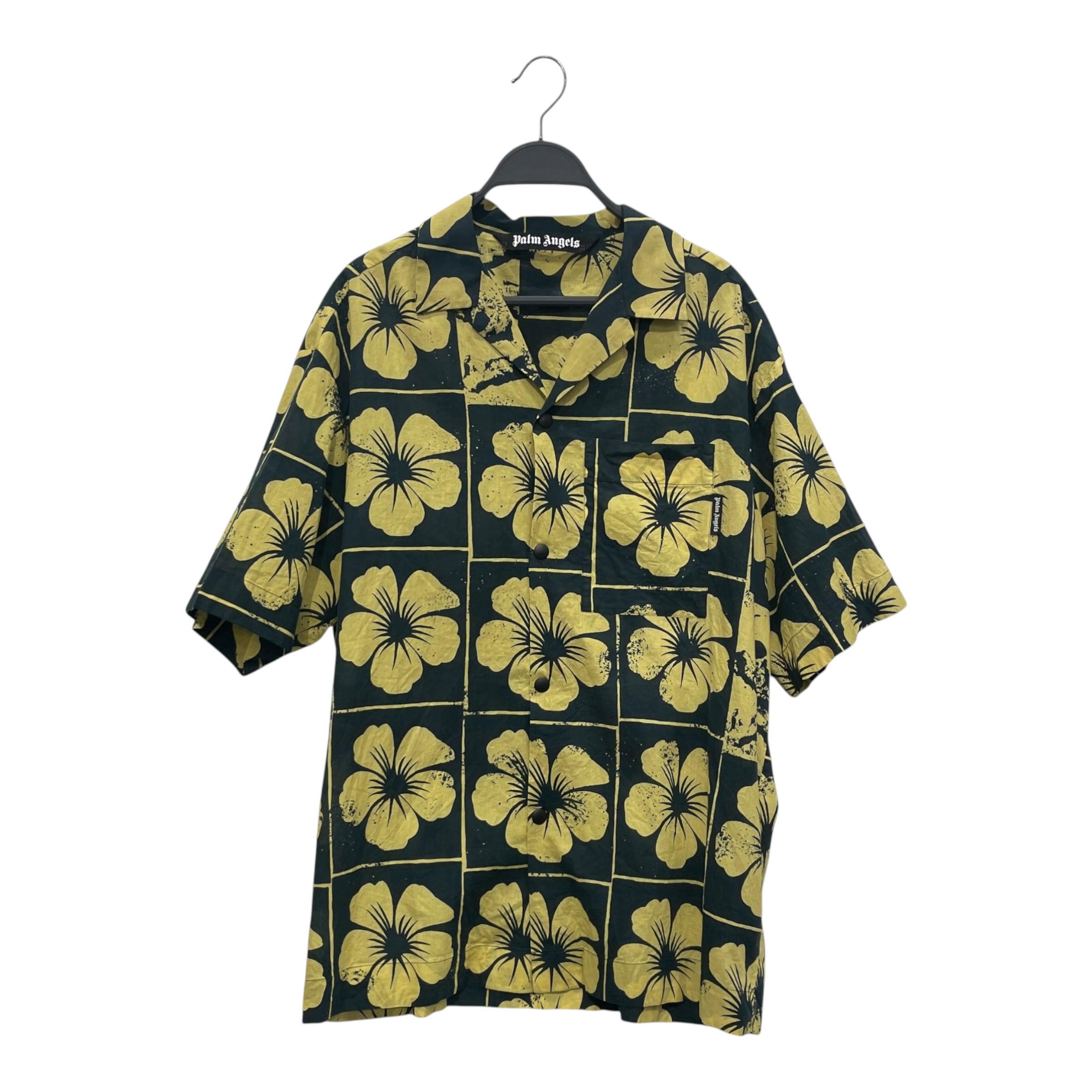 Palm Angels/SS Shirt/50/Cotton/GRN/Floral Pattern/FLORAL BOWLING SHIRT view 1