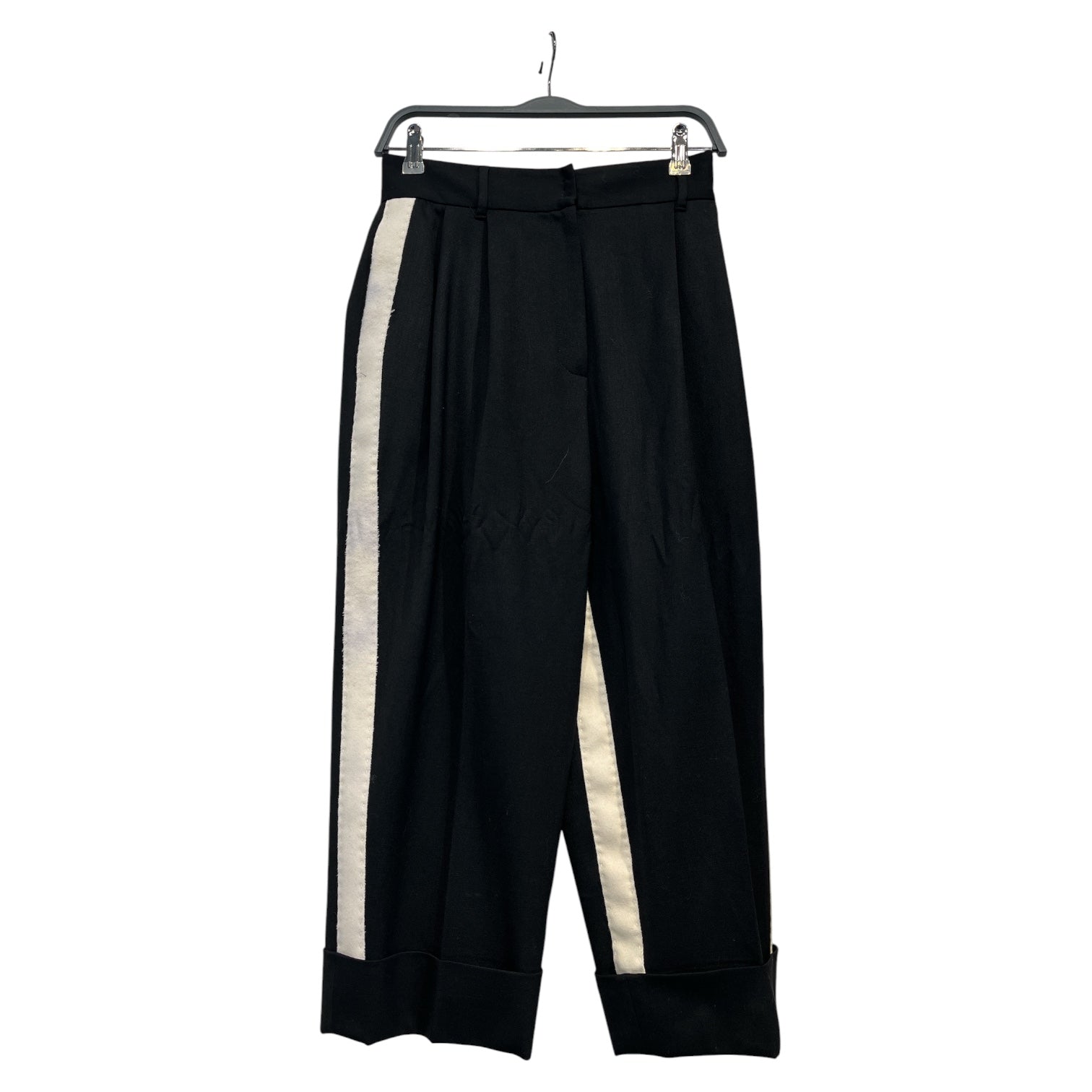 DOLCE&GABBANA/Cropped Pants/40/Stripe/Cotton/BLK/D&G striped capris view 1