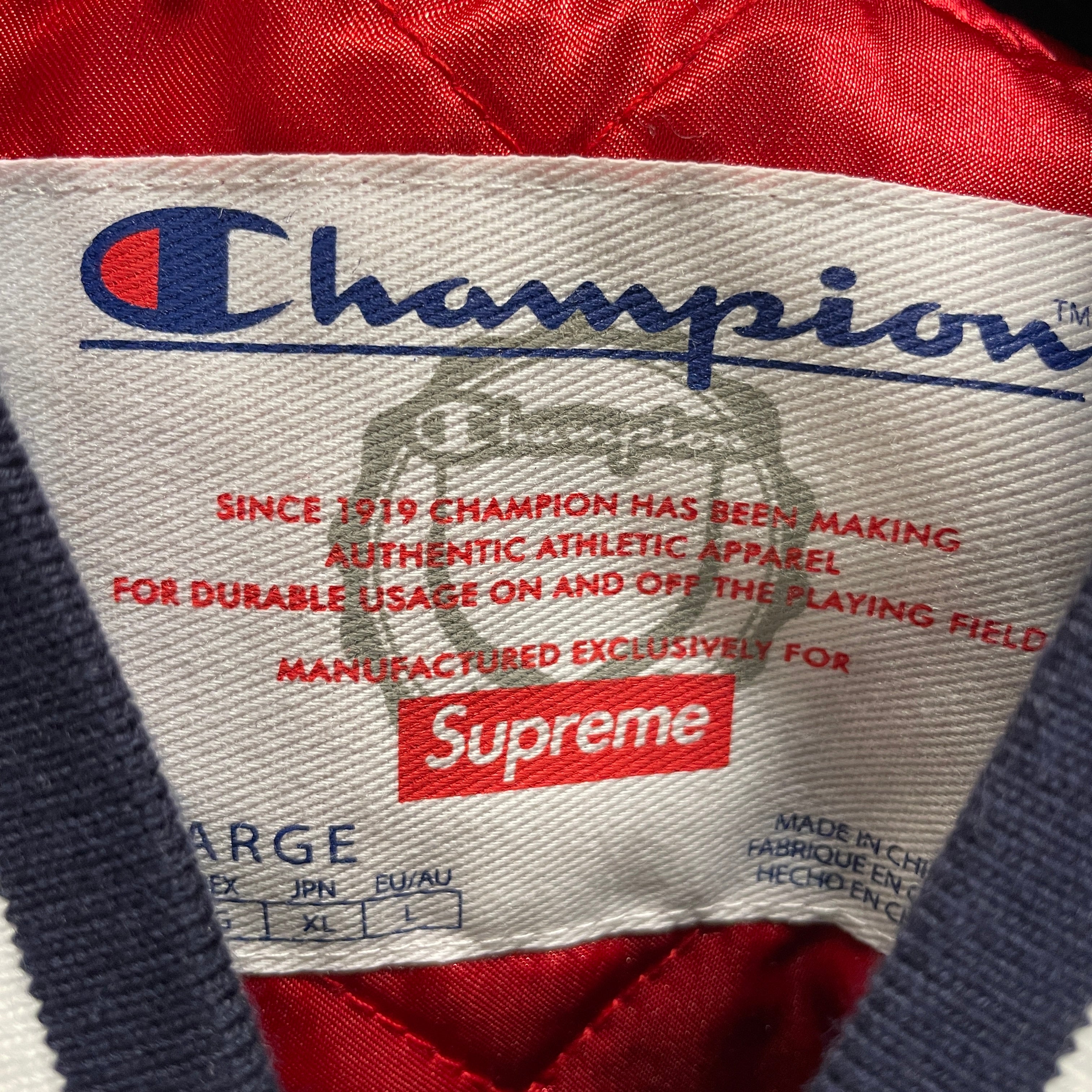Supreme/Champion/Jacket/L/Polyester/MLT/HALF RED & BLUE view 3