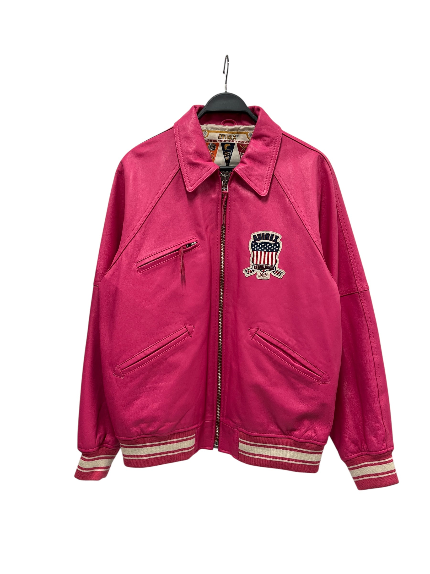 AVIREX/Leather Jkt/XL/Leather/PNK/ICON LEATHER BOMBER view 1