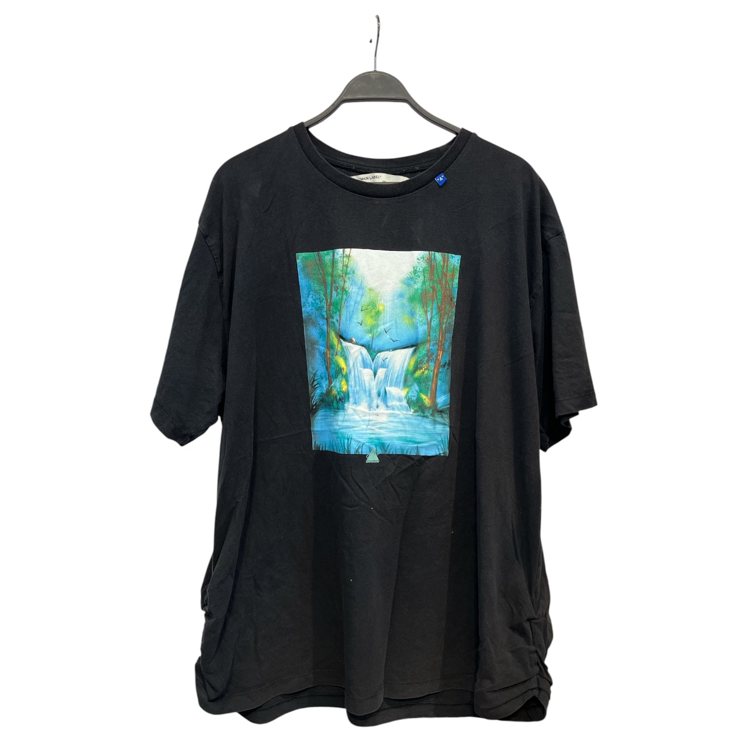OFF-WHITE/T-Shirt/L/Cotton/BLK/waterfall view 1