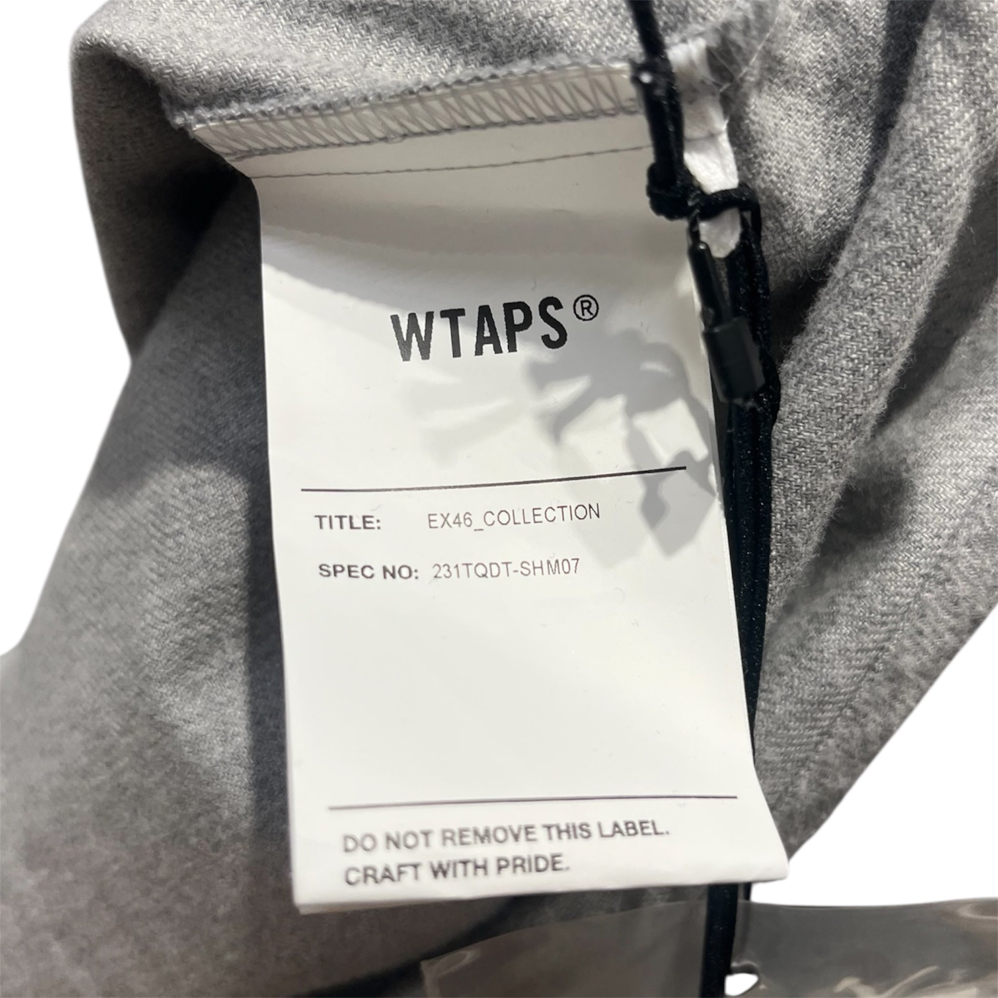 WTAPS/LS Shirt/4/Cotton/GRY/WT view 3