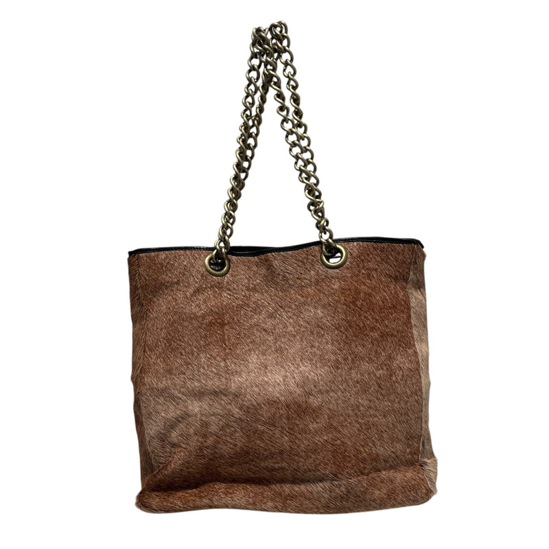 MAURIZIO TAIUTI/Tote Bag/Cowhide/BEG/COWHIDE CHAIN TOTE