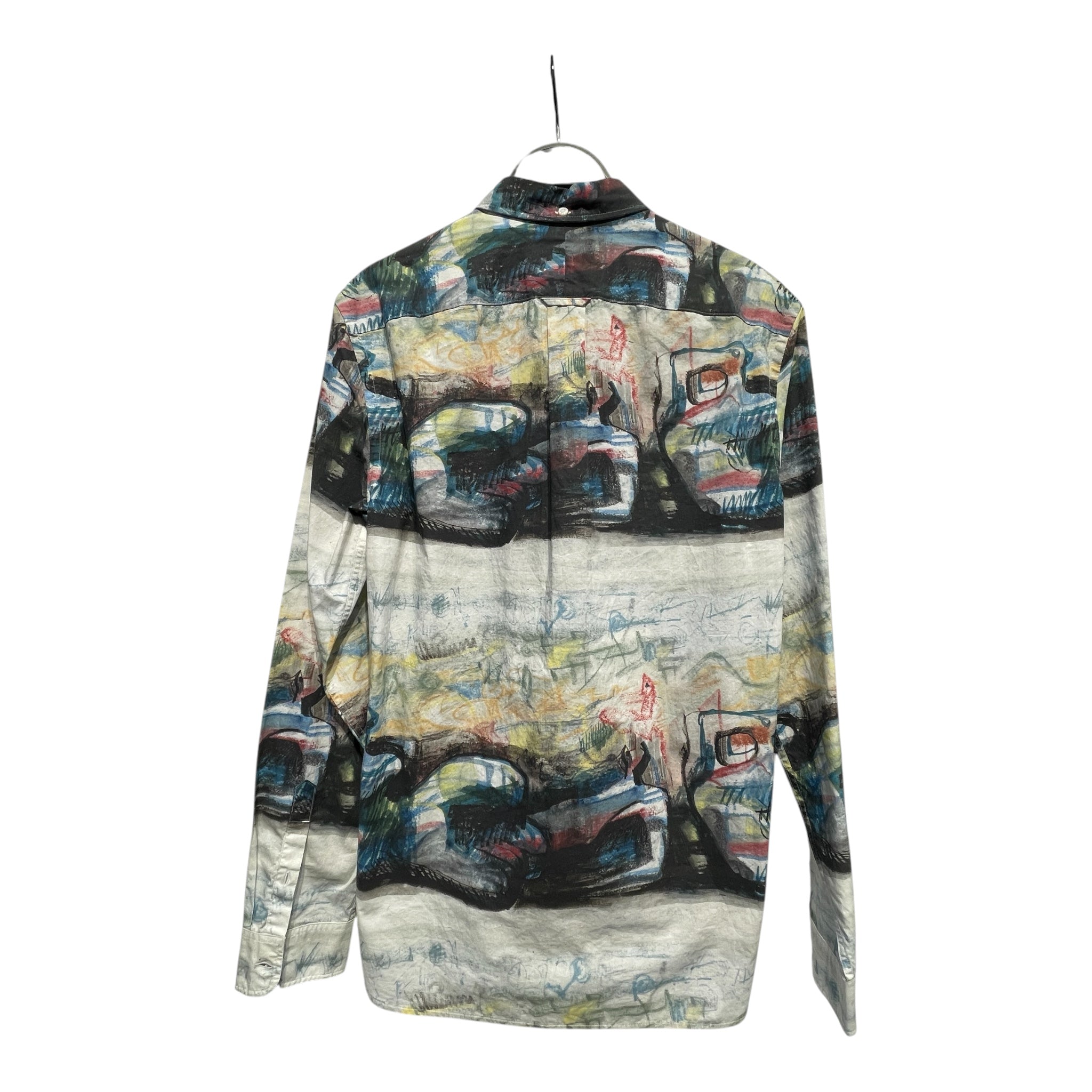 BURBERRY LONDON/Polo Shirt/XS/WHT/Band Collar/All Over Print/ view 2
