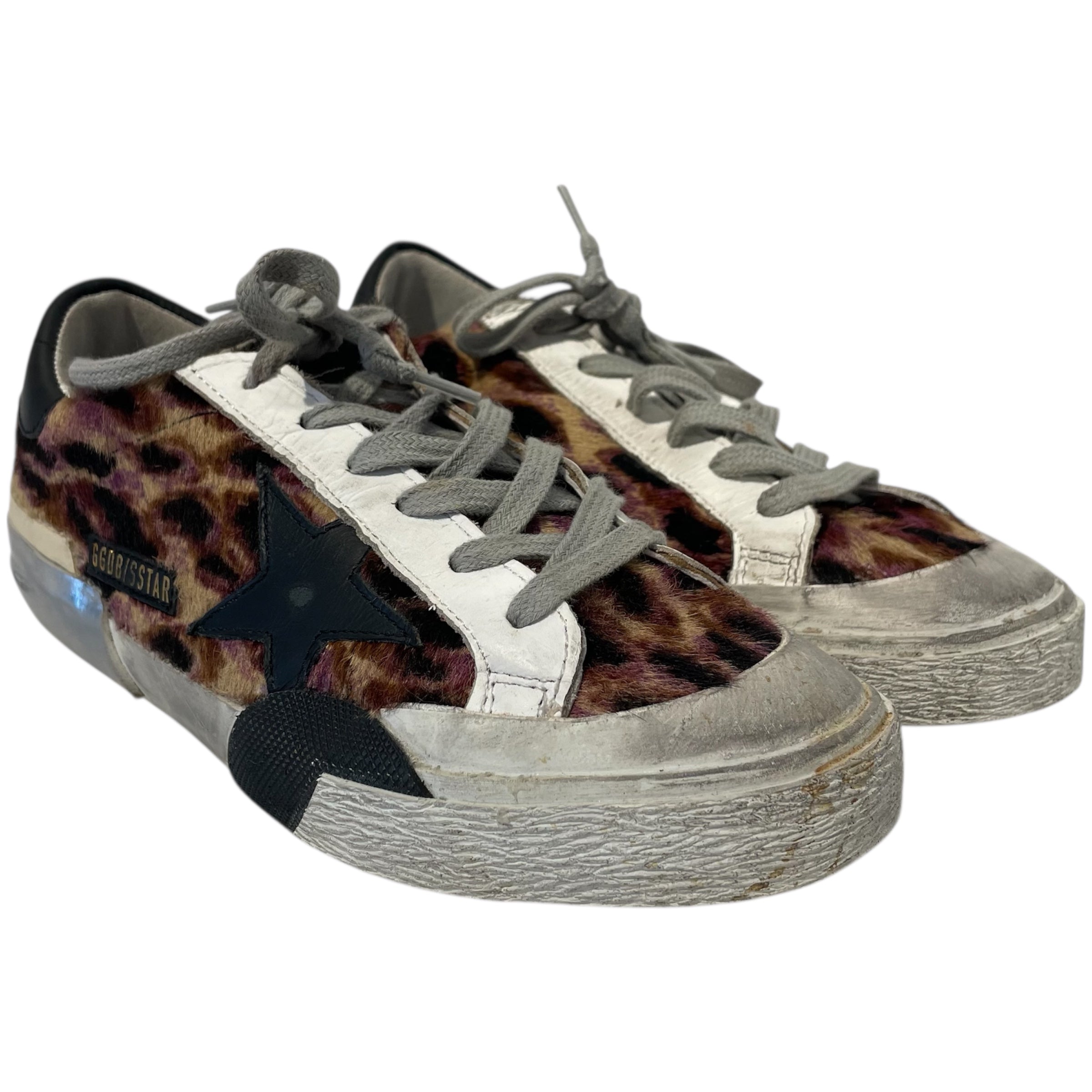 GOLDEN GOOSE/Low-Sneakers/US 6/Animal Pattern/Leather/WHT/ view 1
