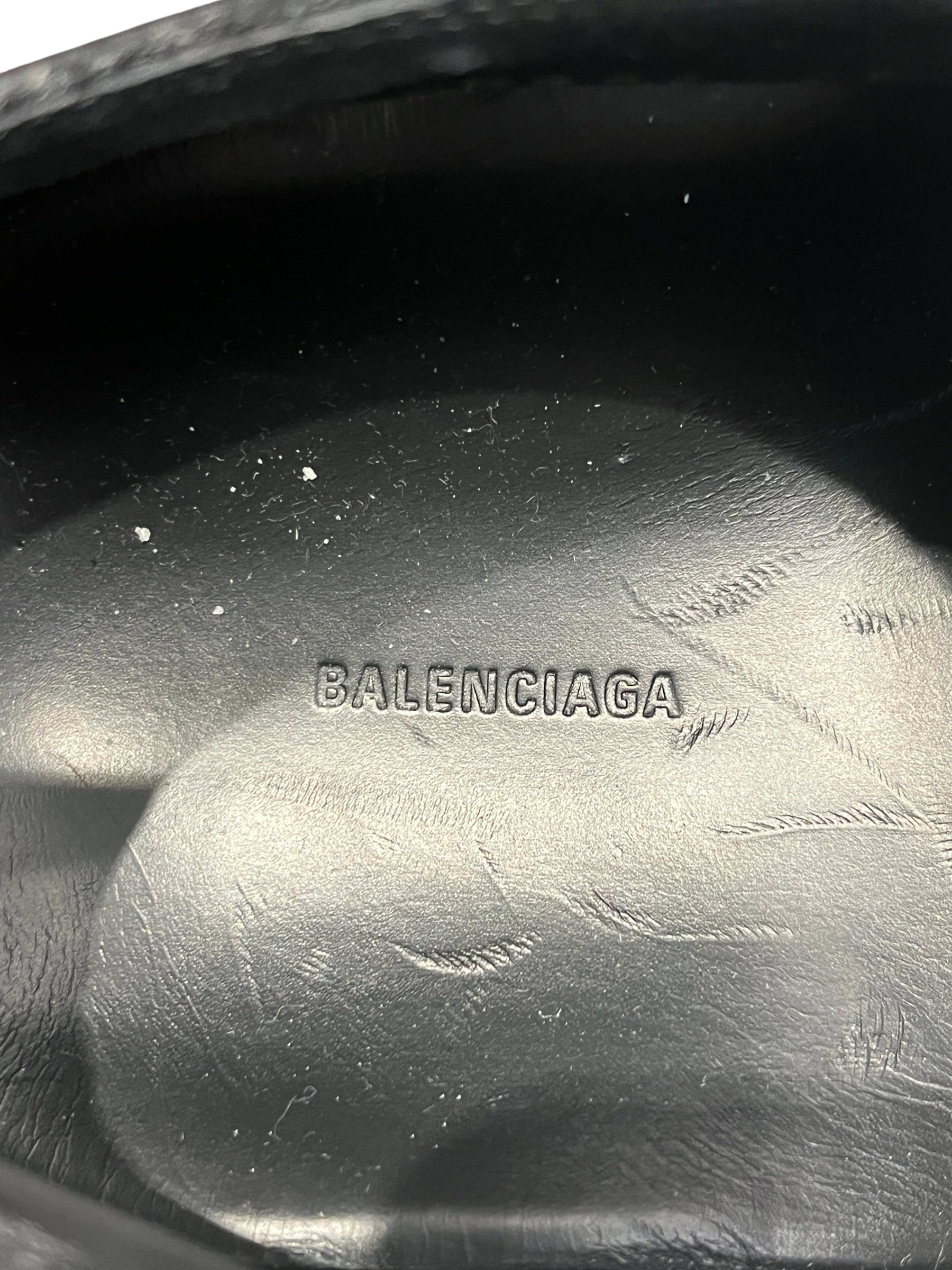 BALENCIAGA/Boots/US 12/Leather/BLK/OVERSIZED DERBY view 3