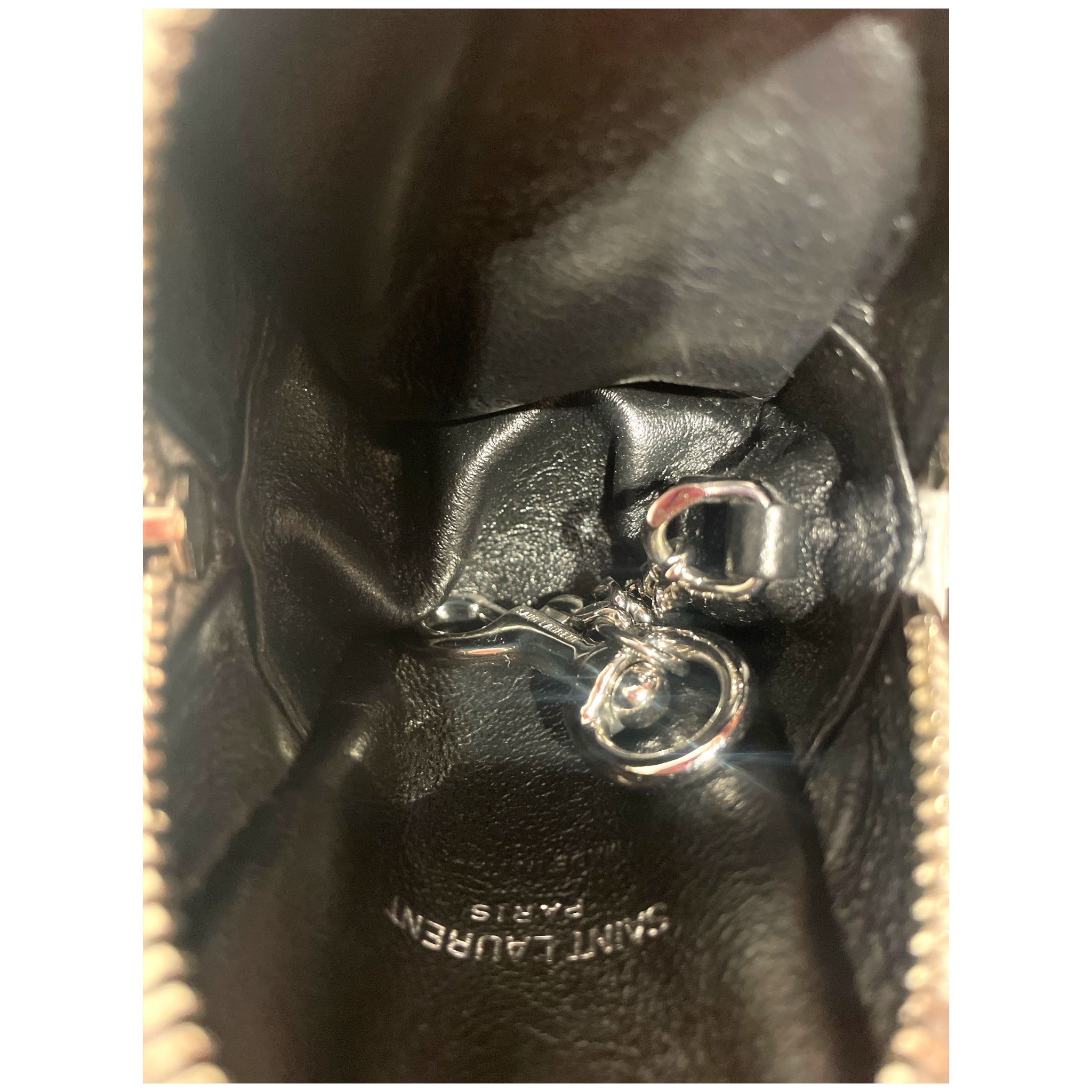 SAINT LAURENT/Accessories/Leather/SLV/L's/POUCH/CHROME view 3
