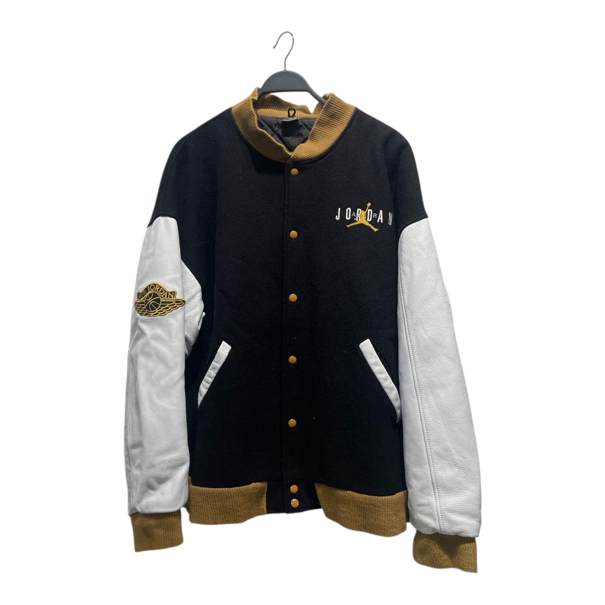 NIKE/Leather Jkt/XL/Wool/BLK/JORDAN DMP VARSITY view 1