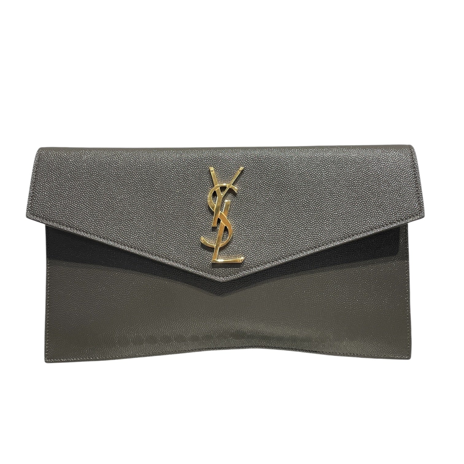 YVES SAINT LAURENT/Pouch/Leather/GRY/ENVELOPE view 1