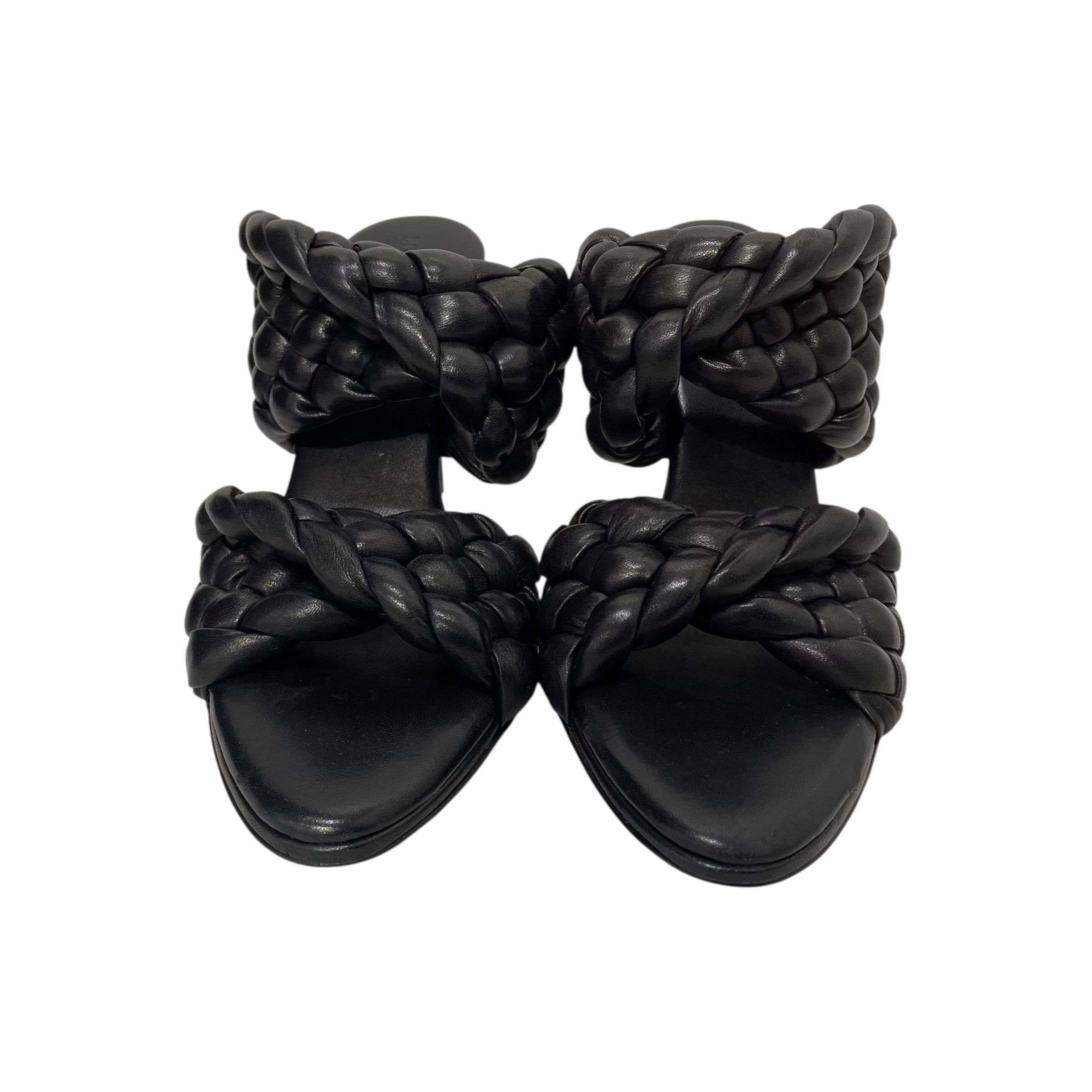 BOTTEGA VENETA/Heels/EU 36/Leather/BLK/Basket Twist Weave view 3