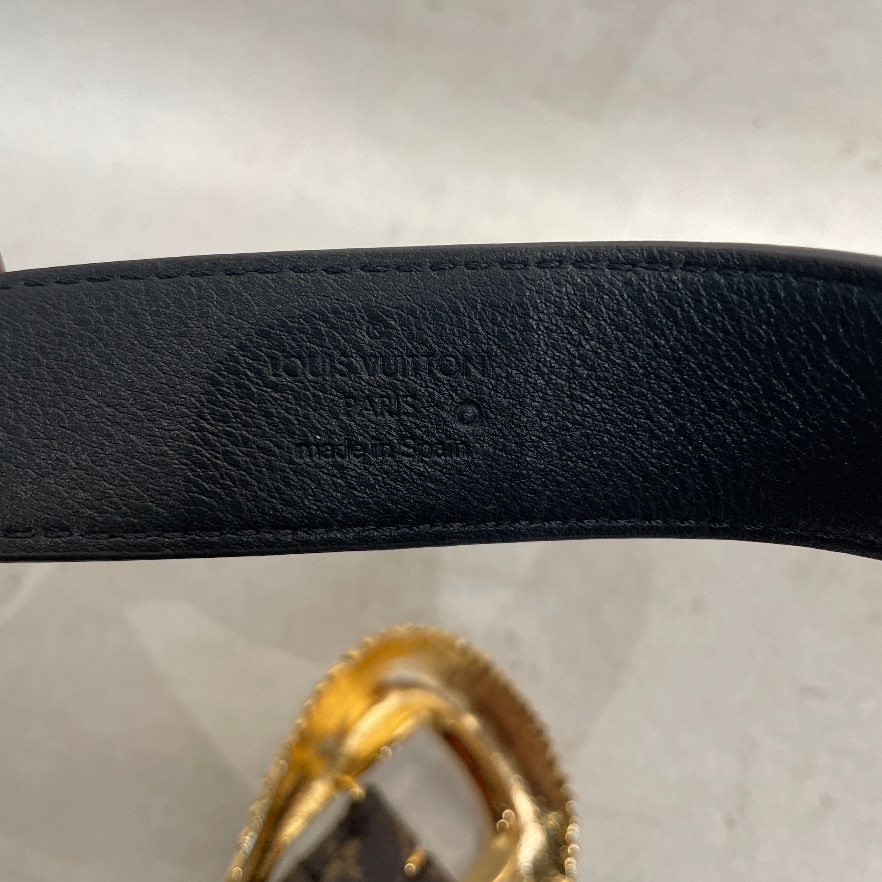 LOUIS VUITTON/Belt/Monogram/Leather/BRW/L's/ view 3