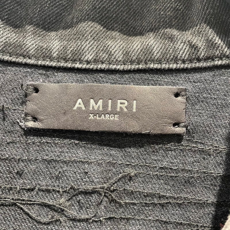 AMIRI/Denim Jkt/XL/Denim/BLK/Paisley/Bandana Patchwork Trucker