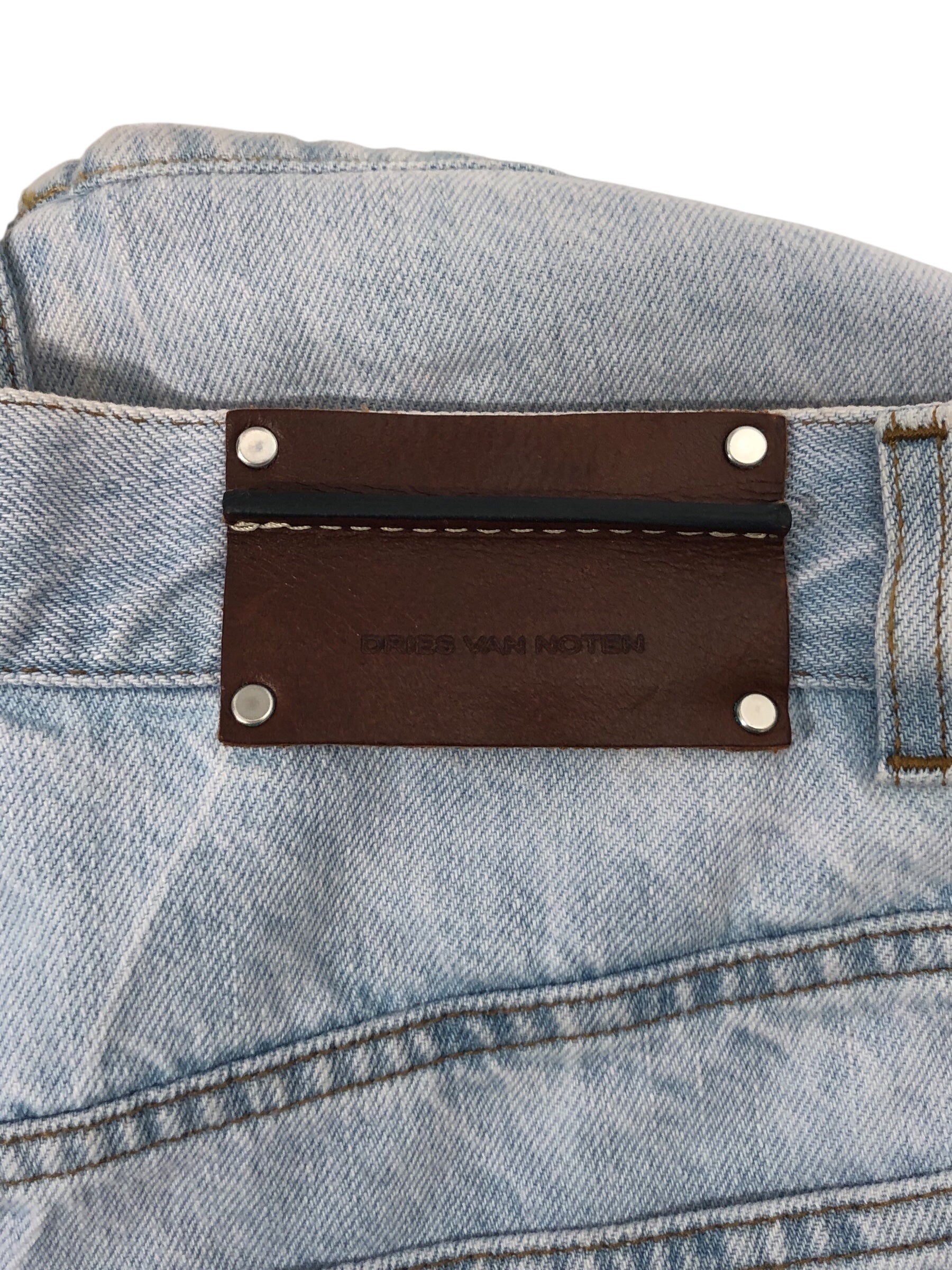 DRIES VAN NOTEN/Wide Leg Pants/S/Denim/IDG/ view 4