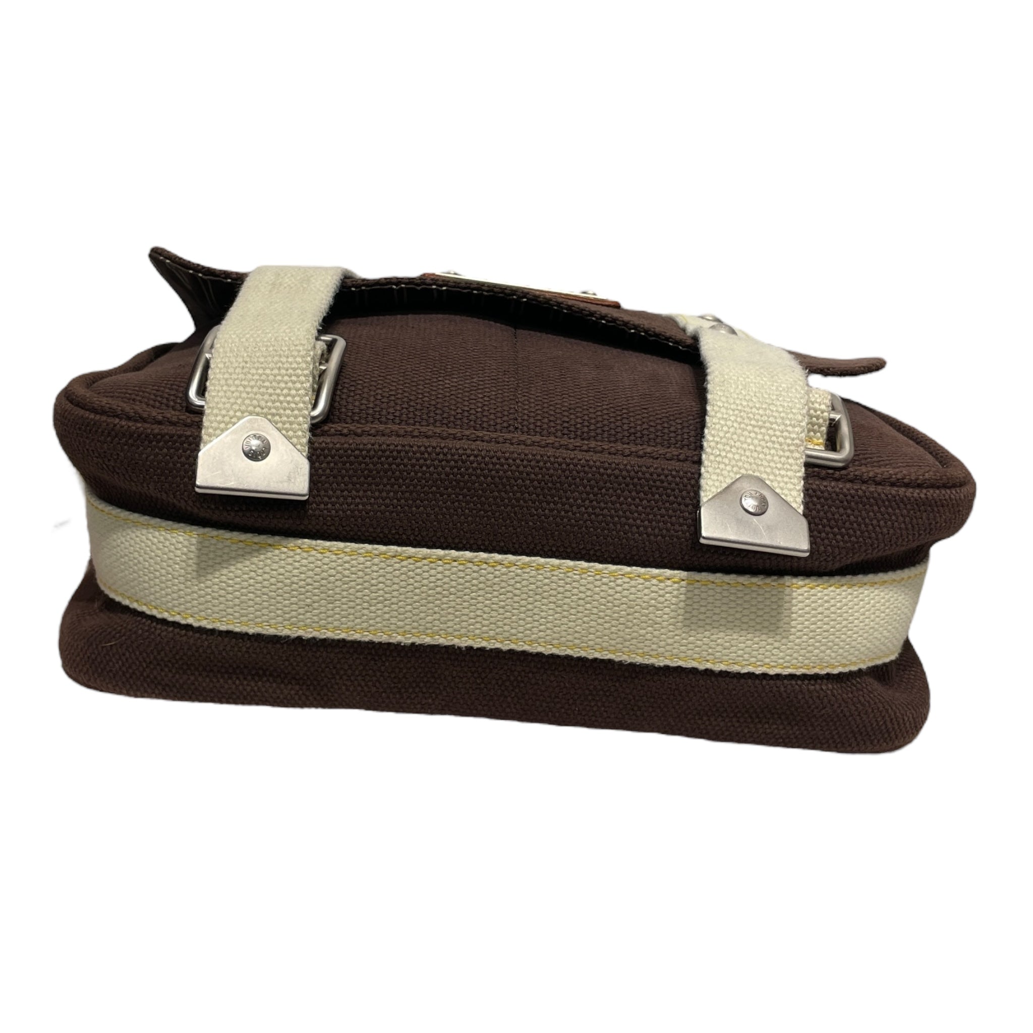 LOUIS VUITTON/Cross Body Bag/OS/Cotton/BRW/ANTIGUA BESACE PM view 3
