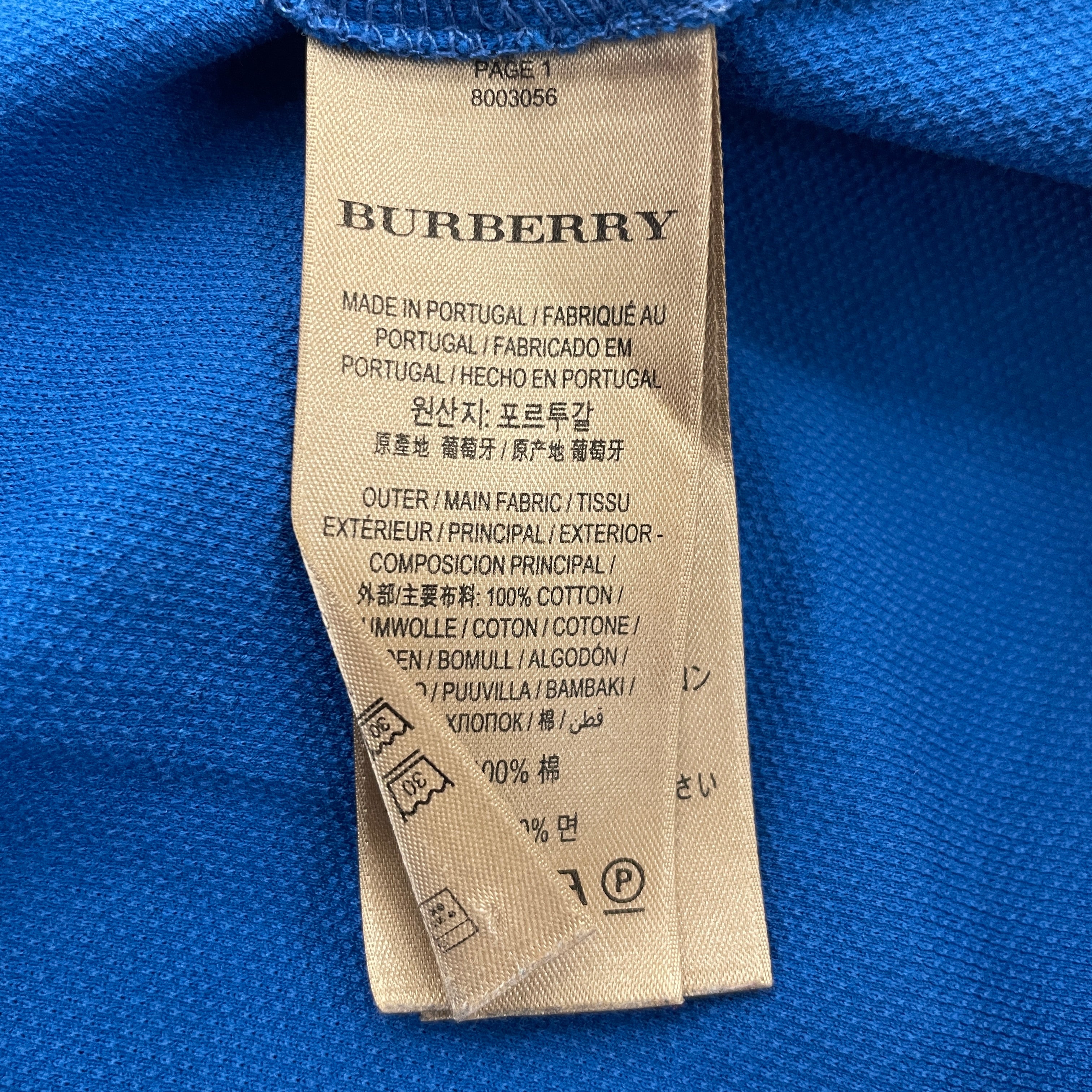 BURBERRY LONDON/Polo Shirt/M/Cotton/BLU/multi color polo view 4