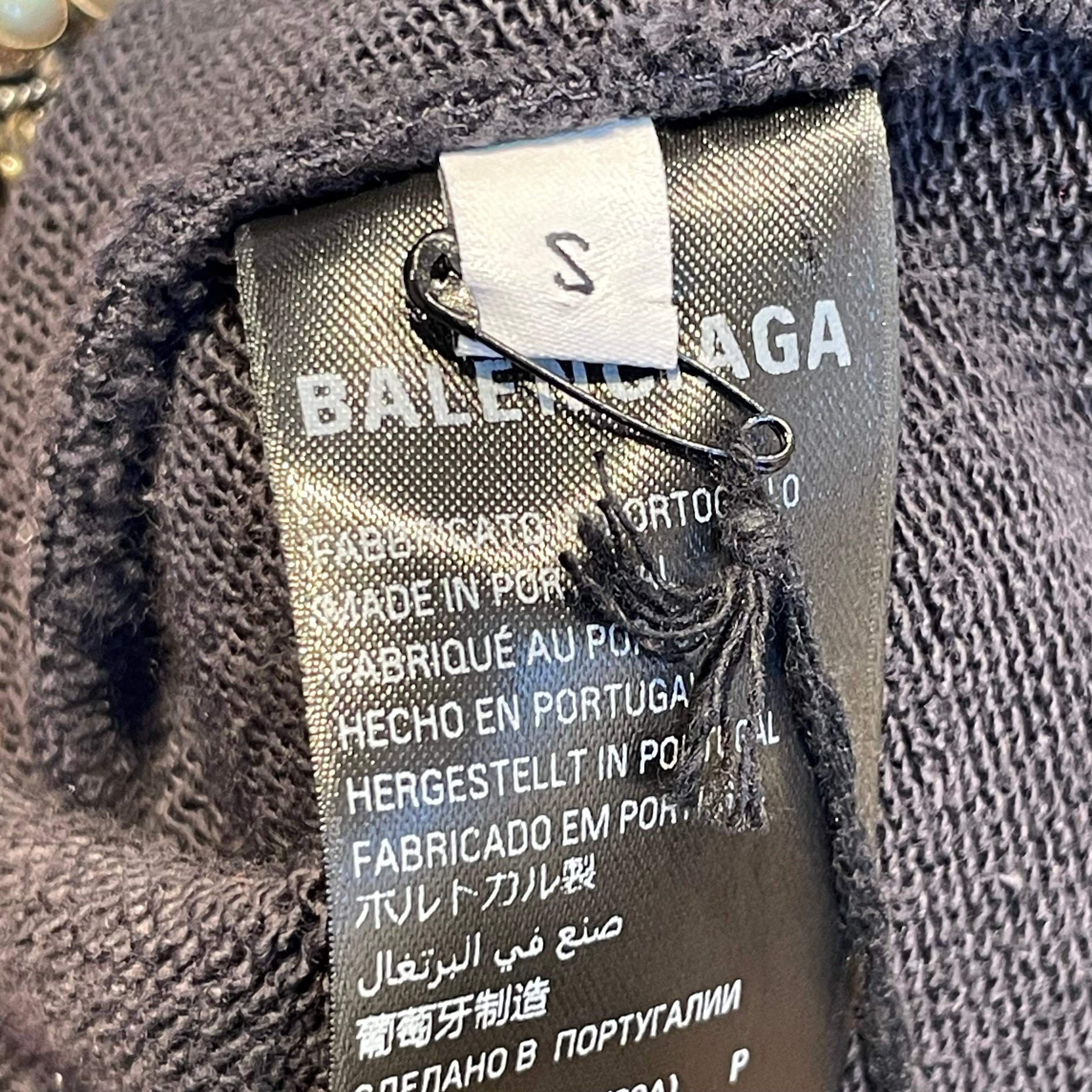 BALENCIAGA/Hoodie/S/Cotton/BLK/keep calm and wear this hoodie view 4