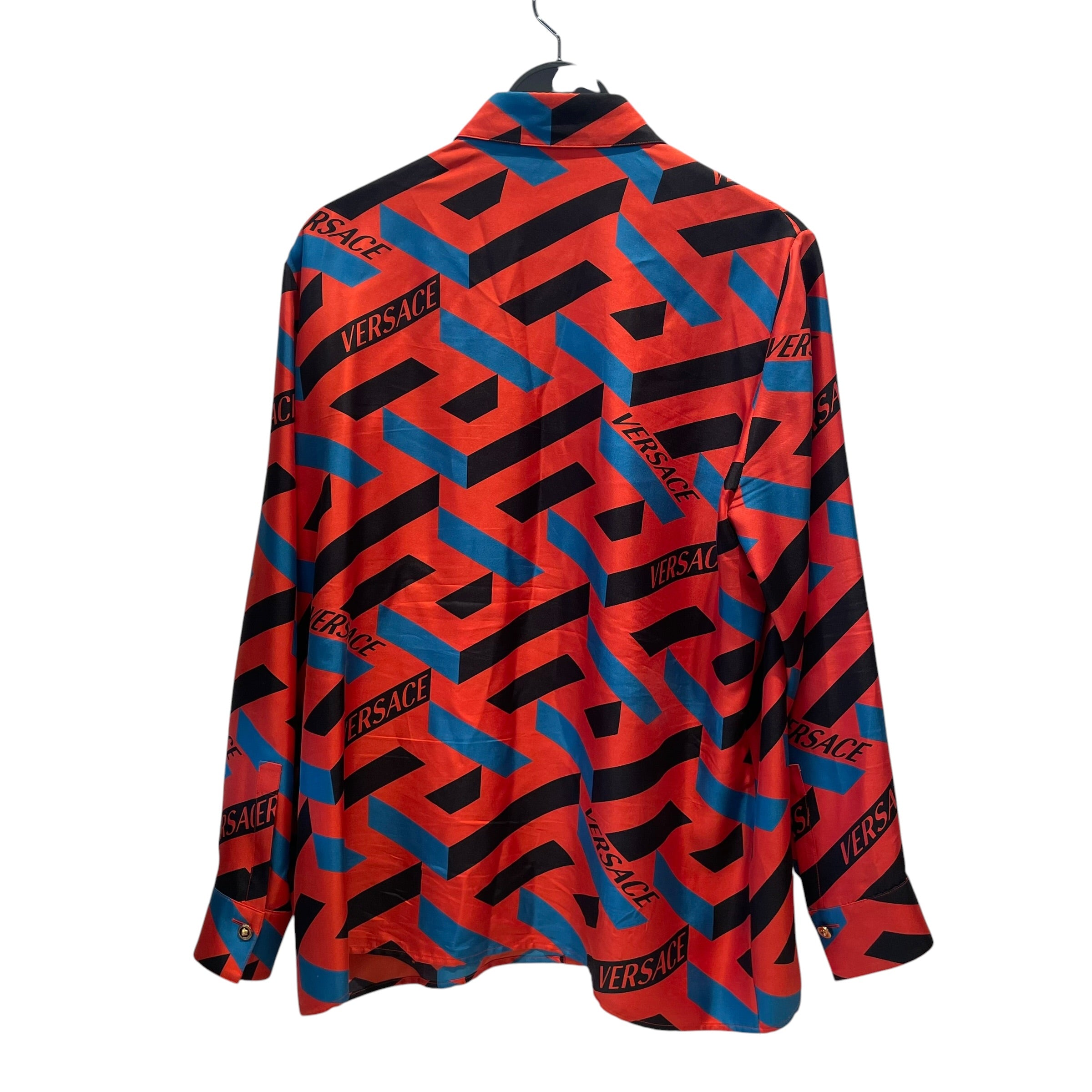 GIANNI VERSACE/Polo Shirt/46/Silk/RED/All Over Print/ALL OVER LOGO SILK view 2