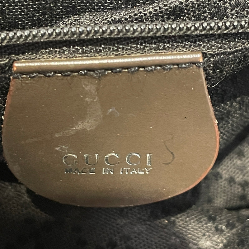 GUCCI/Hand Bag/M/Nylon/BRW/Bamboo Handle Nylon Bag