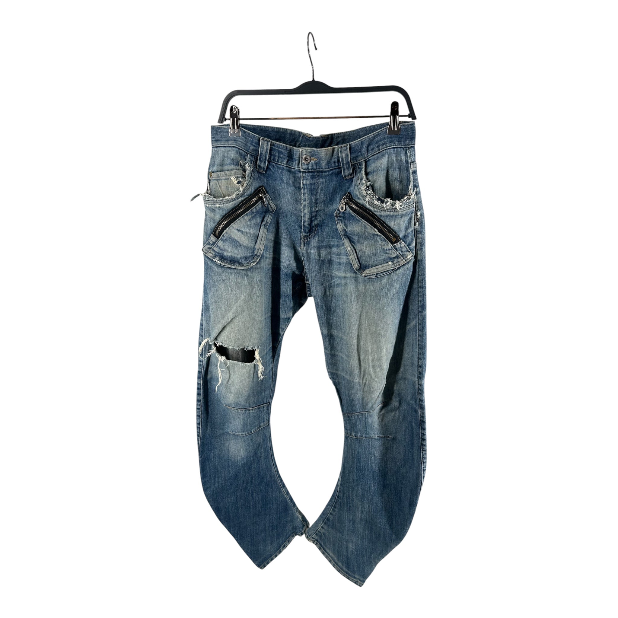 PPFM/Straight Pants/34/Denim/IDG/PPFM ZIPPER BANANNA CUT DENIM view 1