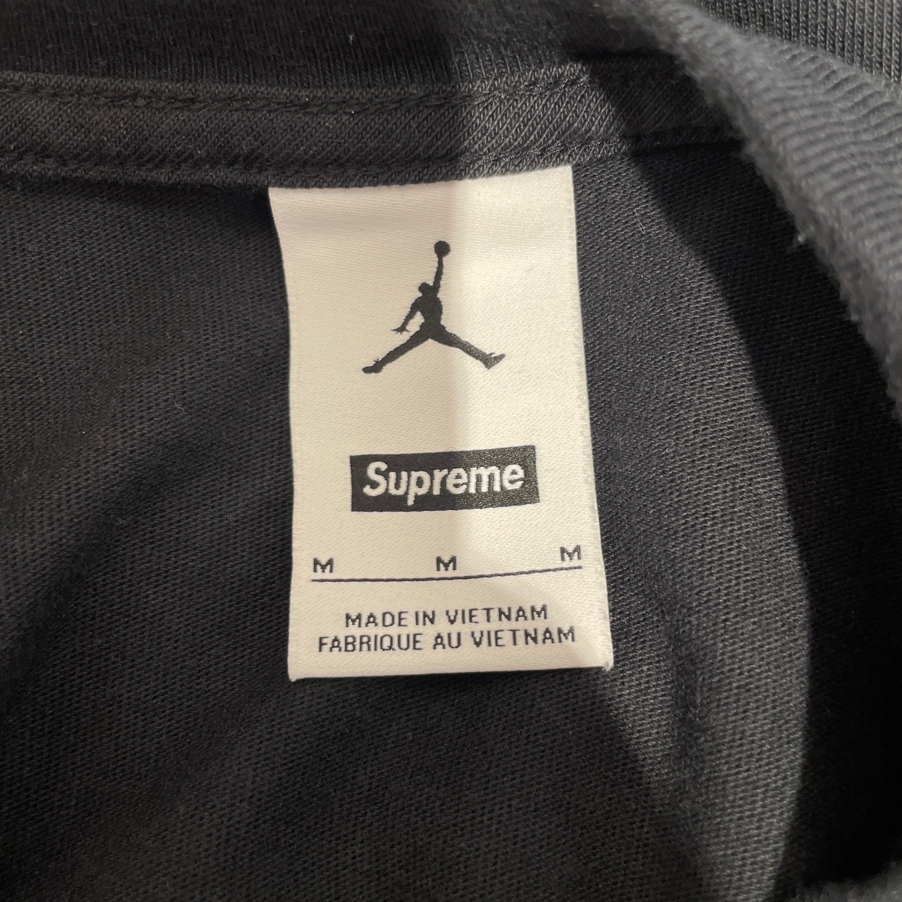 JORDAN BRAND/Supreme/T-Shirt/M/Cotton/BLK/ view 3