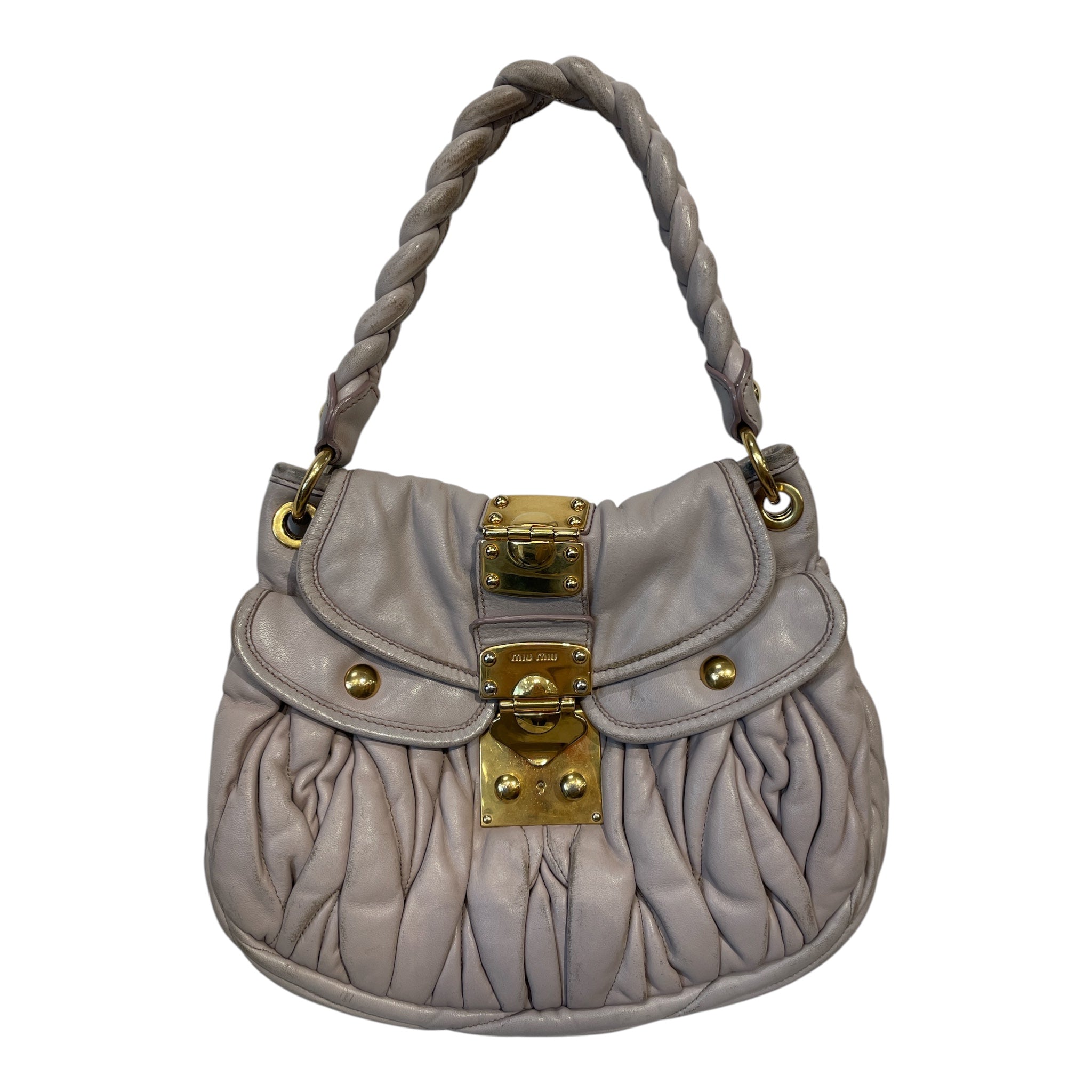 MIU MIU/Bag/Leather/PNK/COFFER BAG AS IS view 1