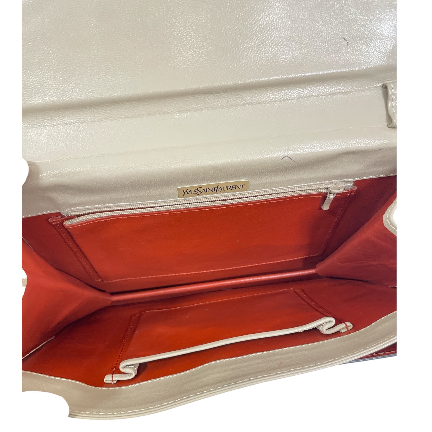YVES SAINT LAURENT/Cross Body Bag/Leather/WHT/ view 4