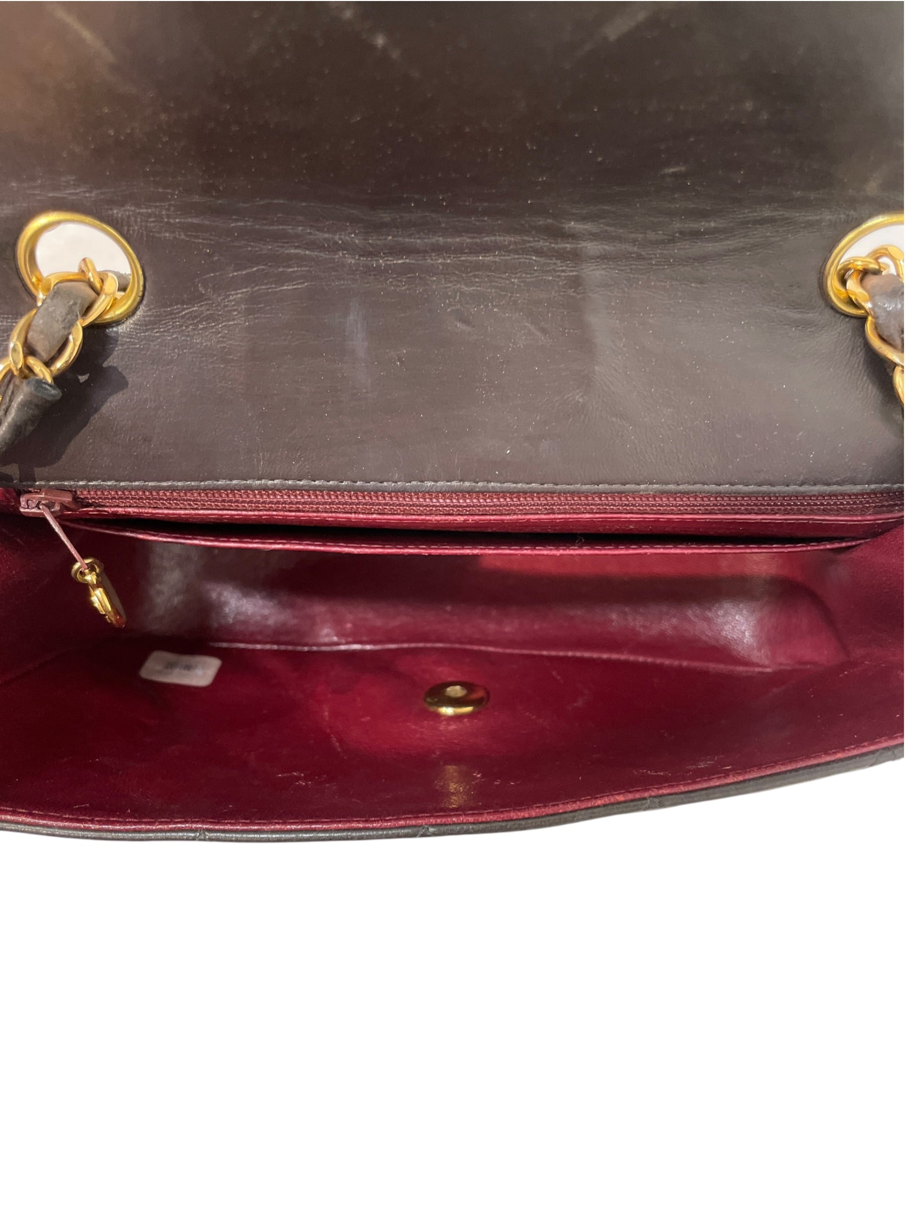 CHANEL/Cross Body Bag/Leather/Brown/quilt flap small gold hardware view 4