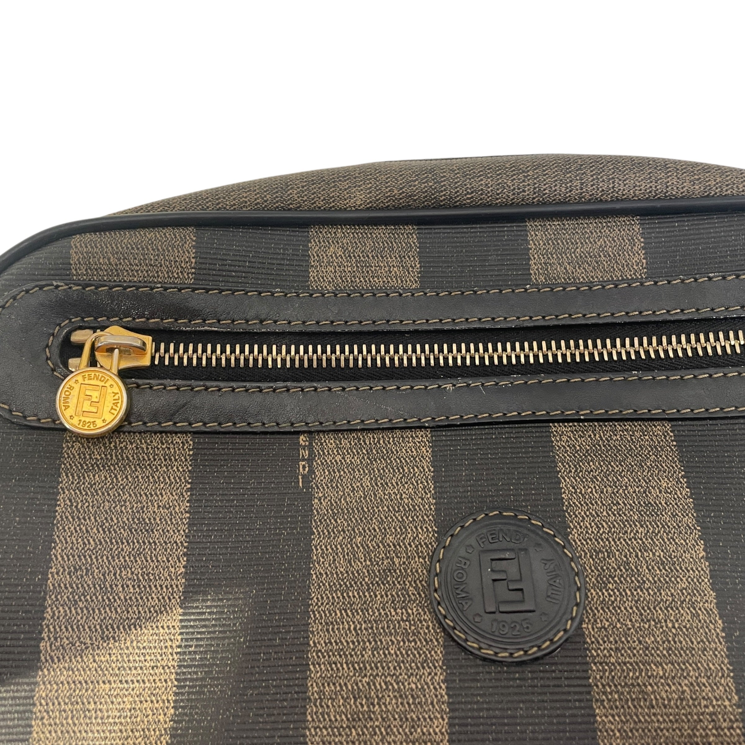 FENDI/Bag/Stripe/Leather/BRW/Stripped Cross body view 9