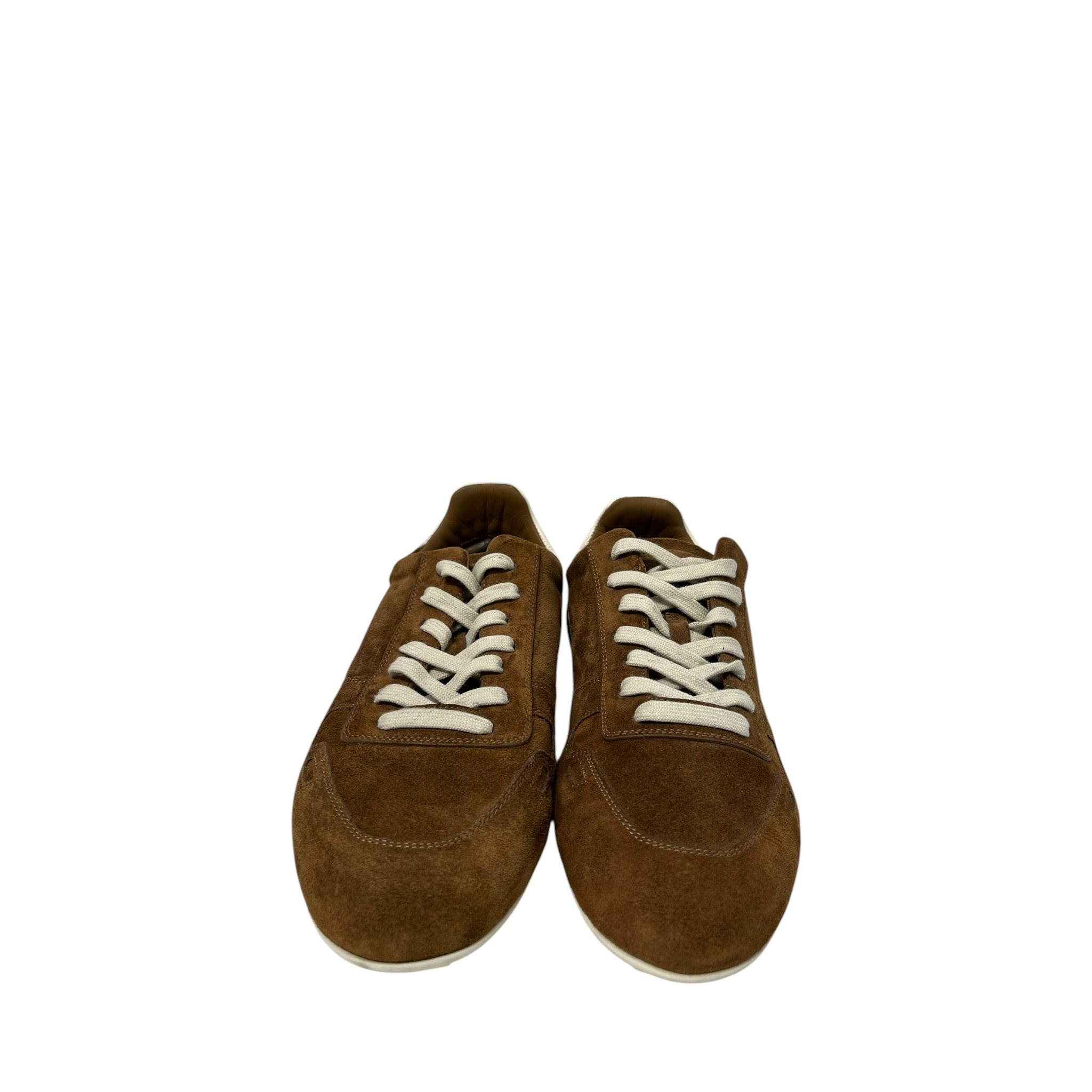 Rick Owens/Low-Sneakers/EU 41/Suede/CML/minimal sneaker white trim view 1