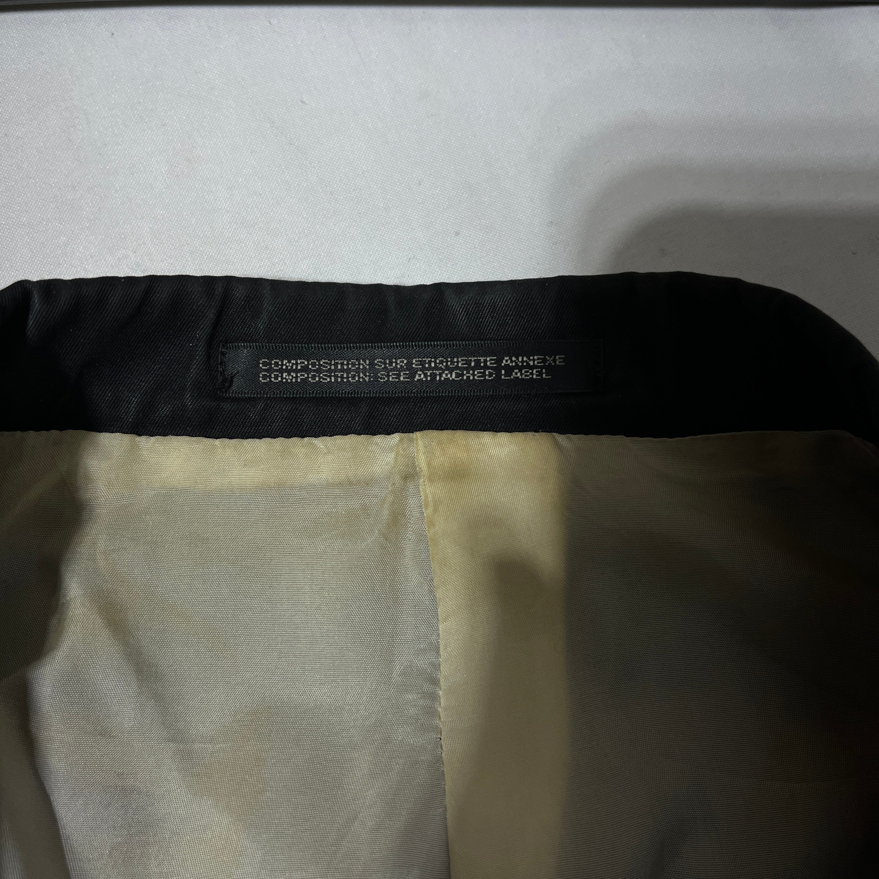 yohji yamamoto POUR HOMME/Tailored Jkt/2/Cotton/BLK/ring zipper blazer view 3