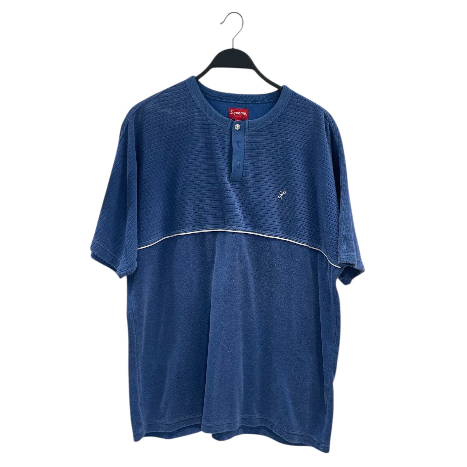 Supreme/T-Shirt/XL/Cotton/BLU/TERRYCLOTH/ BLU/WHT view 1