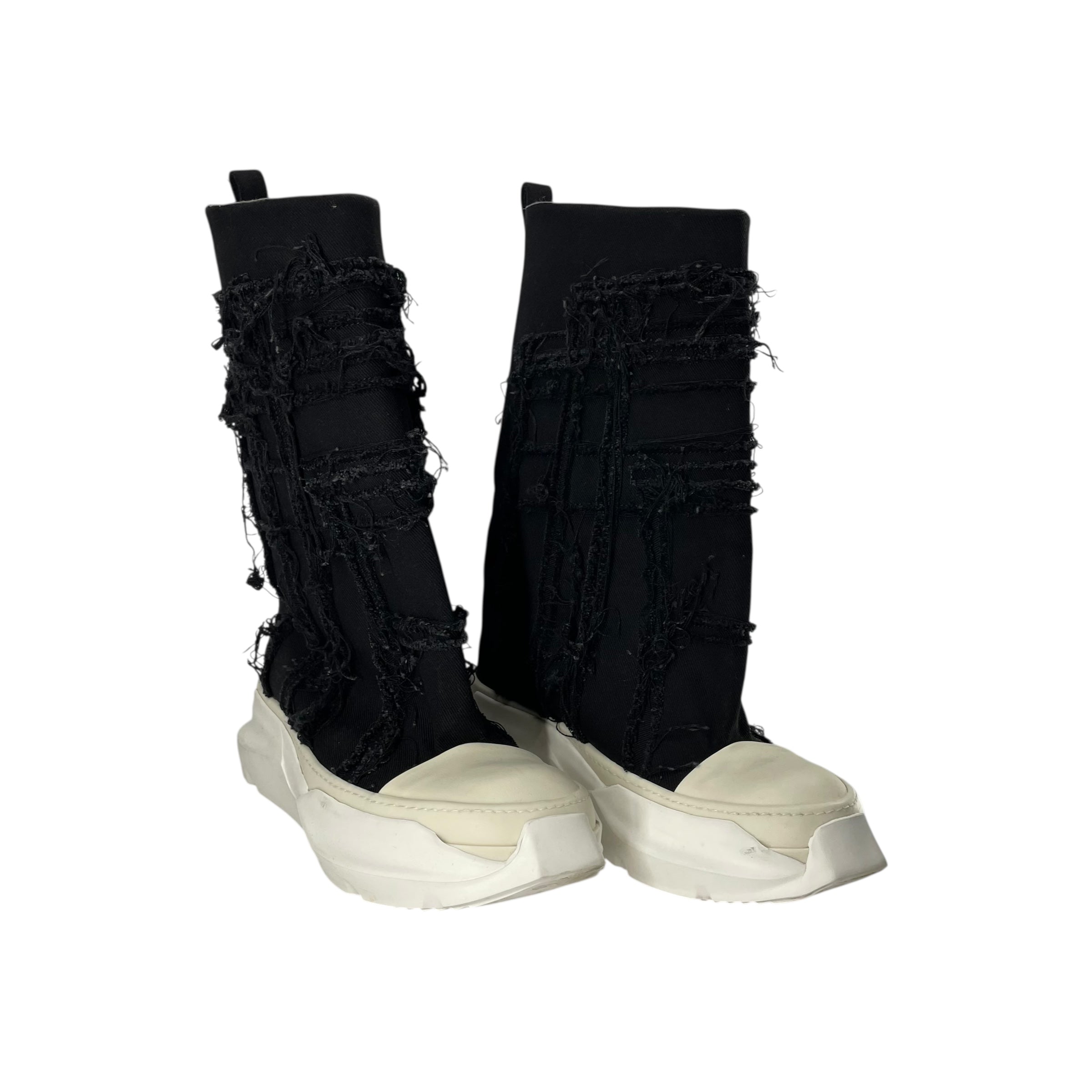 RICK OWENS DRKSHDW/Hi-Sneakers/EU 44.5/Denim/BLK/SLASHED FOG view 1