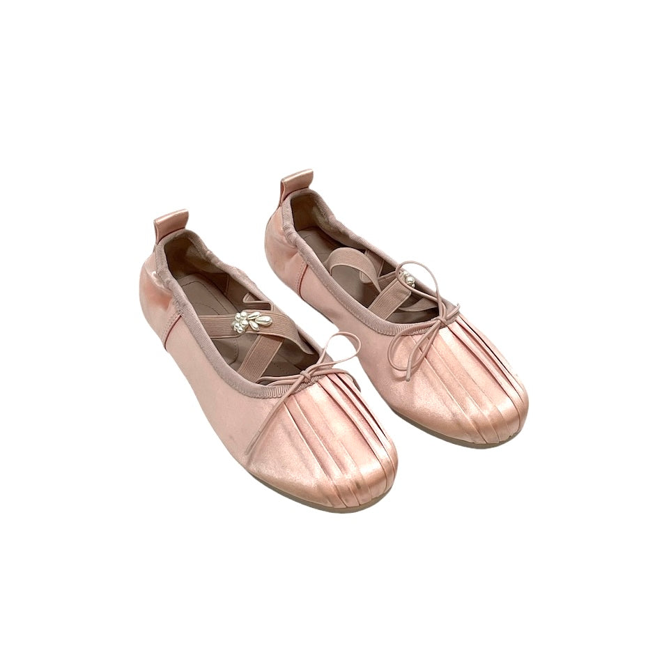 SIMONE ROCHA/Flat Shoes/EU 38/Polyester/PNK/BALLET FLAT W/ PEARLS view 1