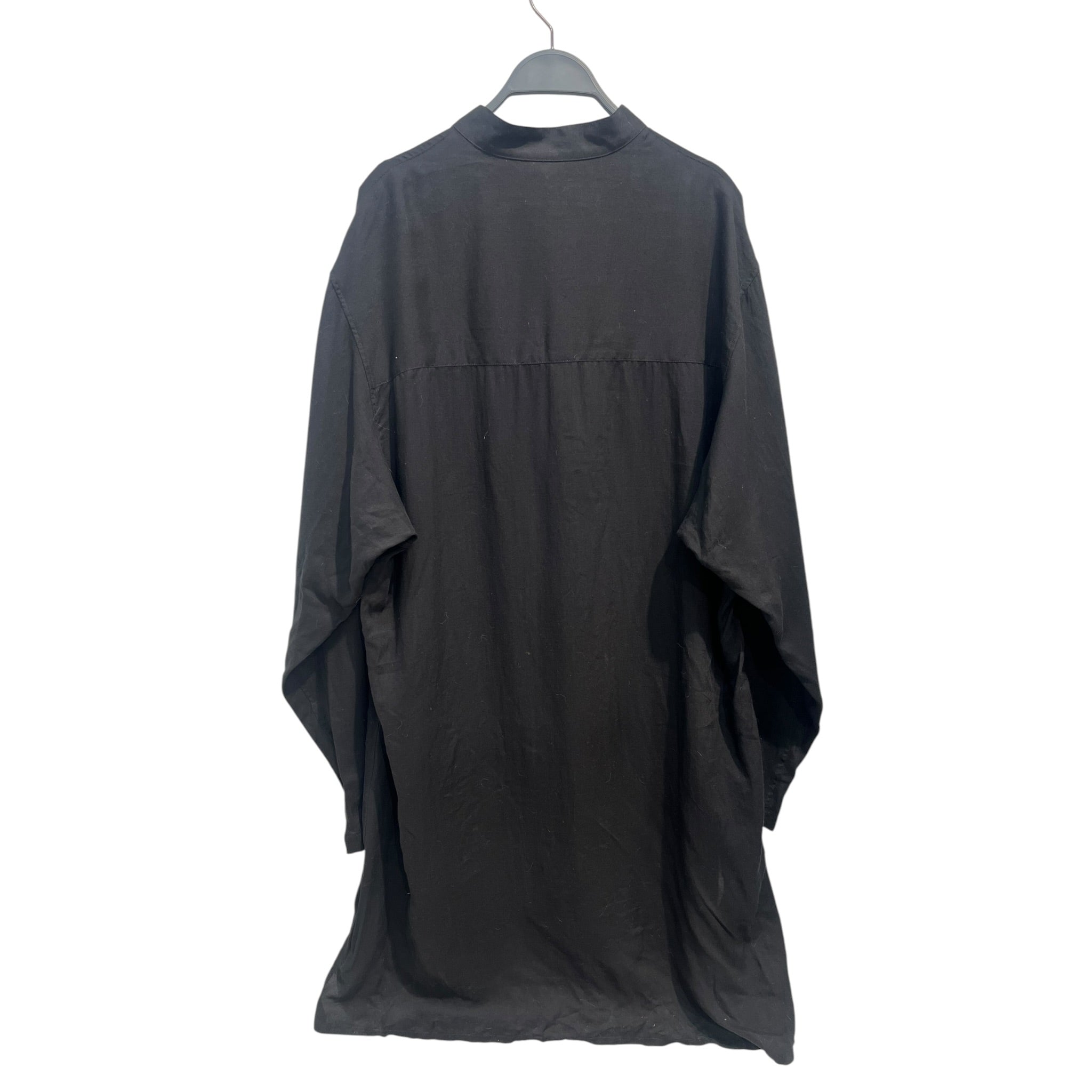 YOHJI YAMAMOTO/LS Dress/2/Cotton/BLK/traditional clasps view 2