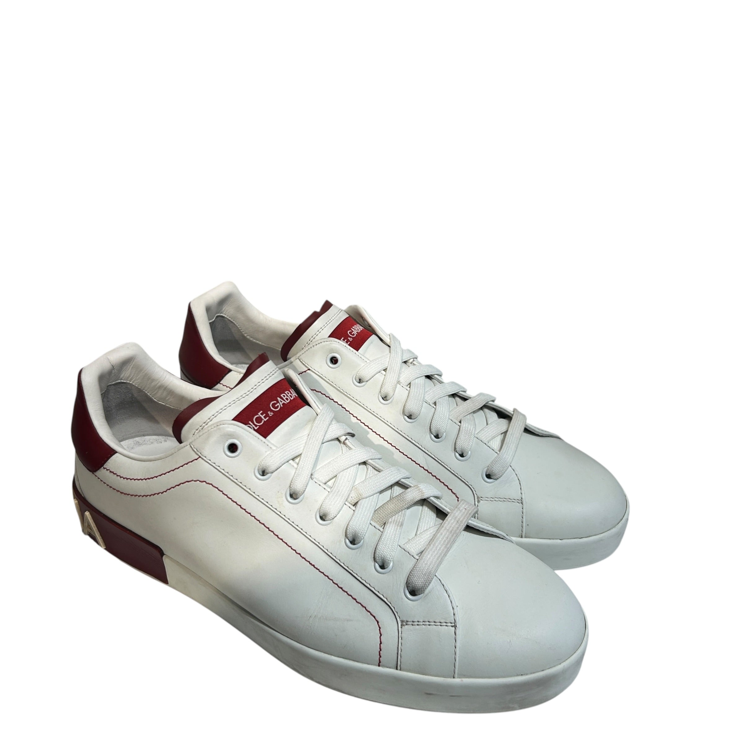 DOLCE&GABBANA/Low-Sneakers/US 13/Leather/WHT/Portofino Sneakers view 1