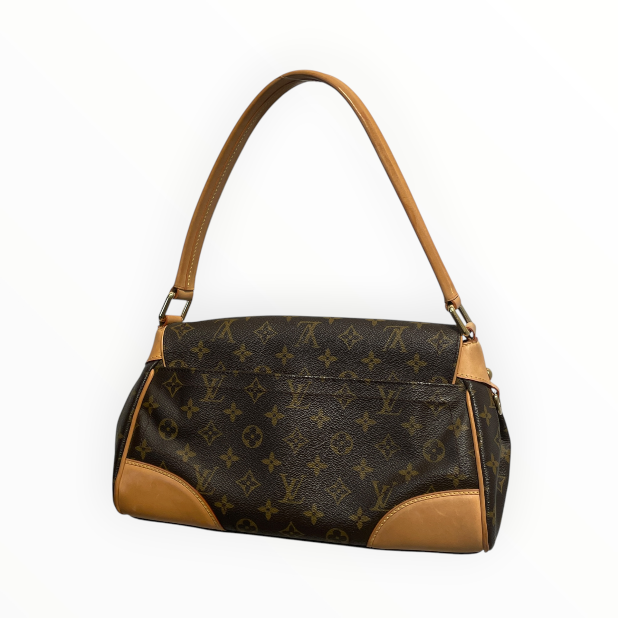 LOUIS VUITTON/Hand Bag/Monogram/Leather/BRW/Beverly MM view 2