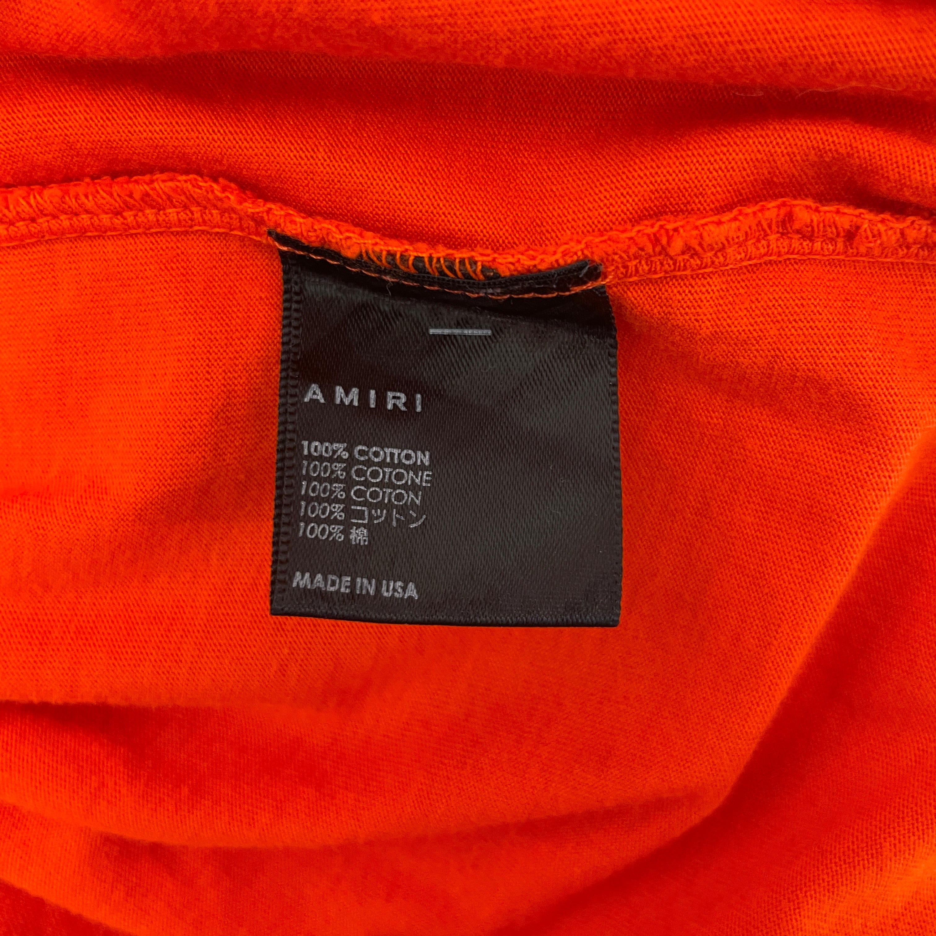 AMIRI/T-Shirt/L/Cotton/ORN/black front logo view 4