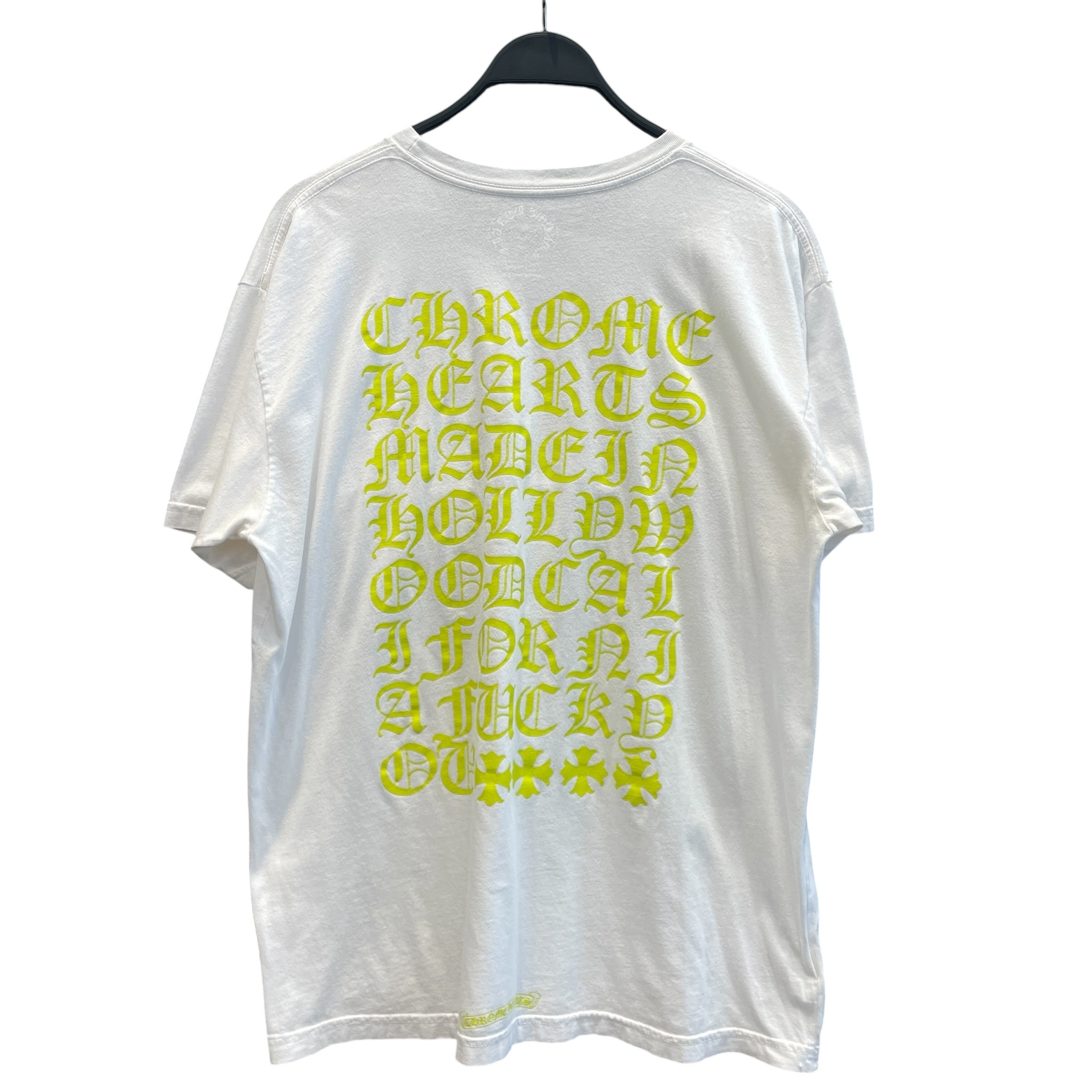 CHROME HEARTS/T-Shirt/XL/WHT/White/green chrome tee view 2