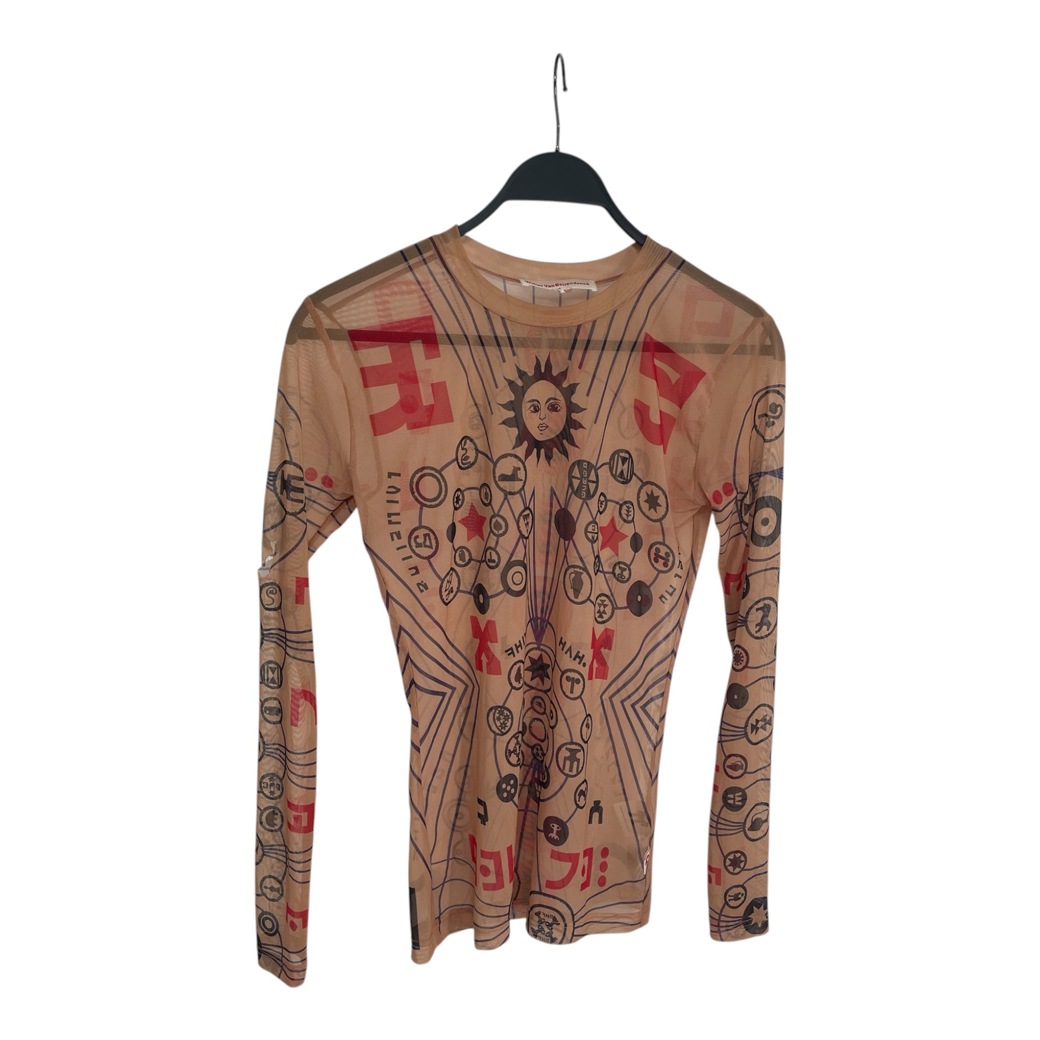 Walter Van Beirendonck/LS T-Shirt/M/BEG/All Over Print/mesh dawleetoo view 1