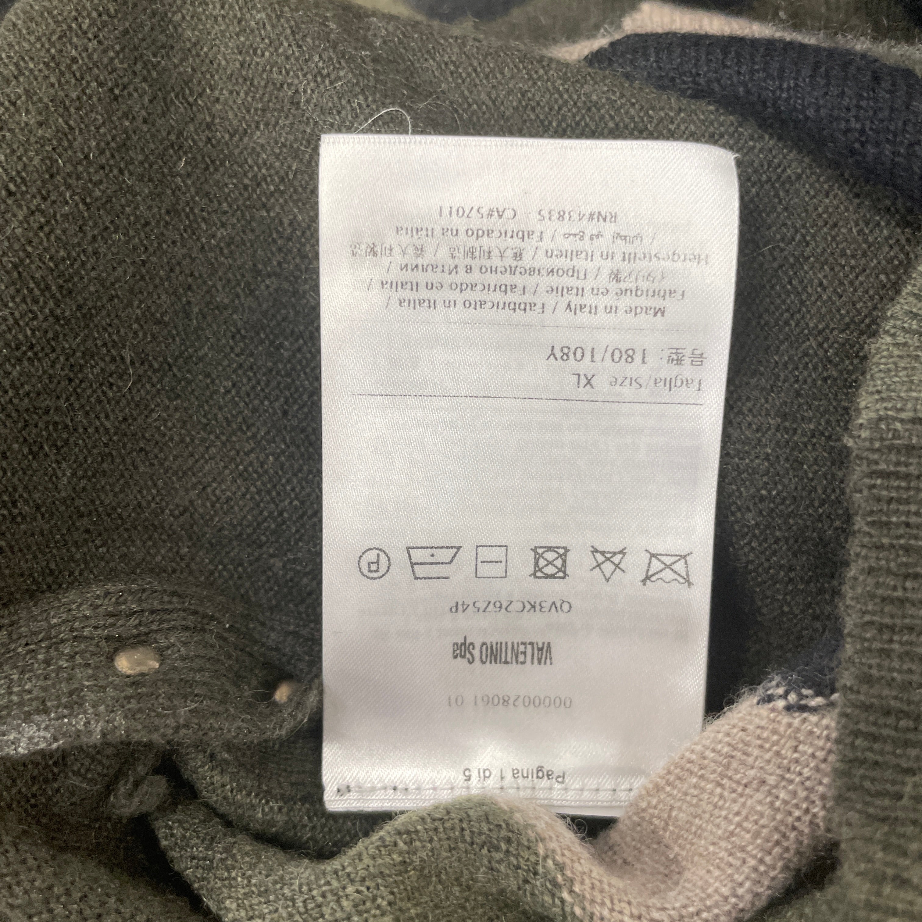 VALENTINO/Sweater/XL/Camouflage/GRN/CAMO CASHMERE view 3