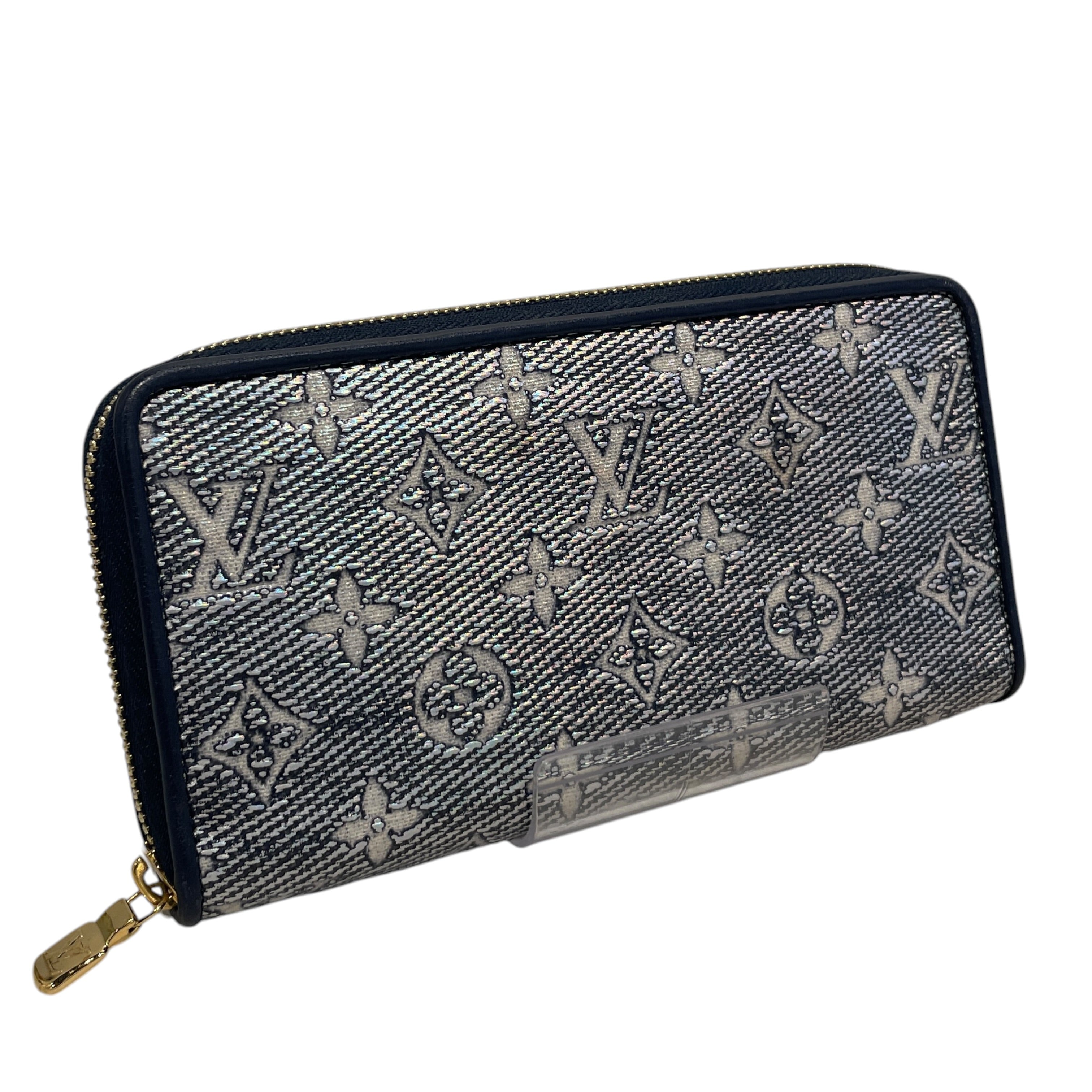LOUIS VUITTON/Long Wallet/Monogram/Leather/BLU/L's/monoglam view 1