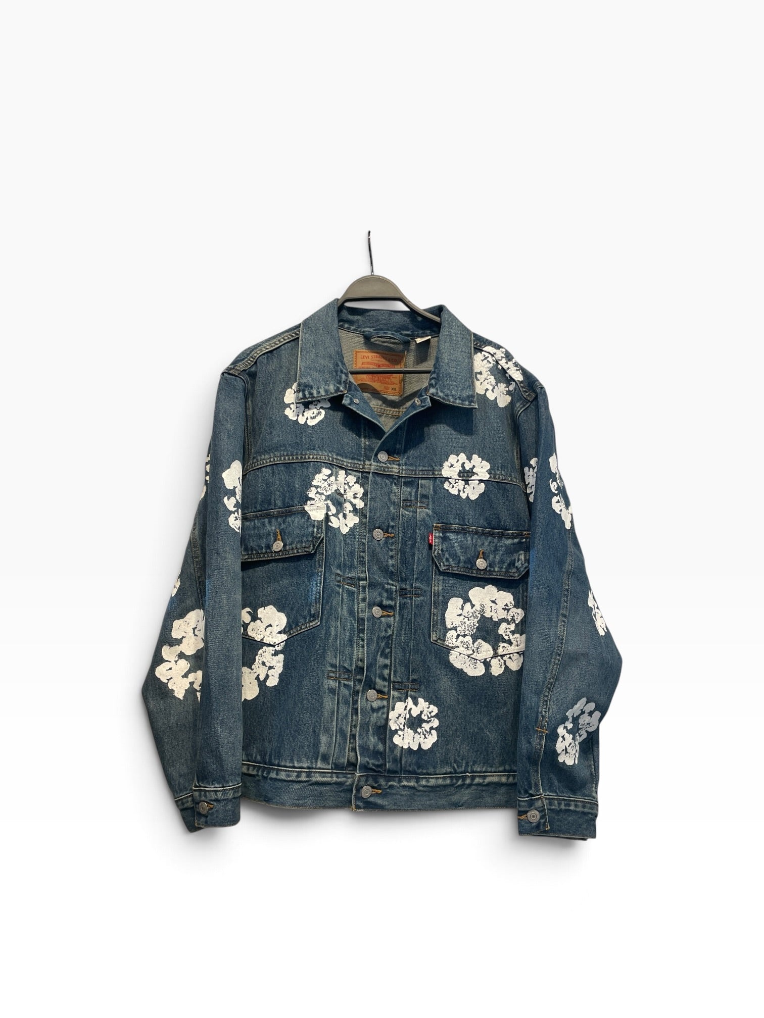 DENIM TEARS/Levi's/Denim Jkt/XXL/Denim/IDG/All Over Print/cotton wreath denim jacket view 2