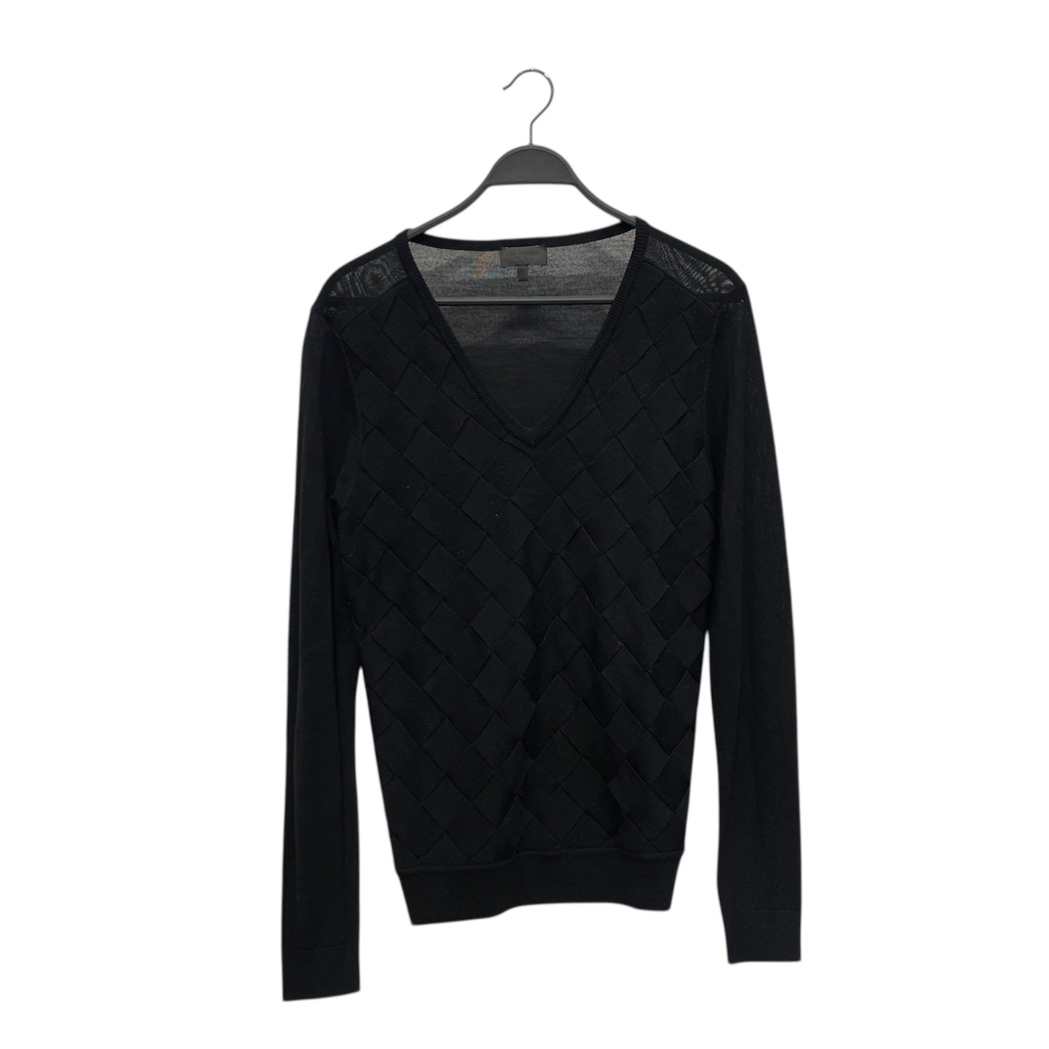 LES HOMMES/Sweater/50/Wool/BLK/CRISS CROSS view 1