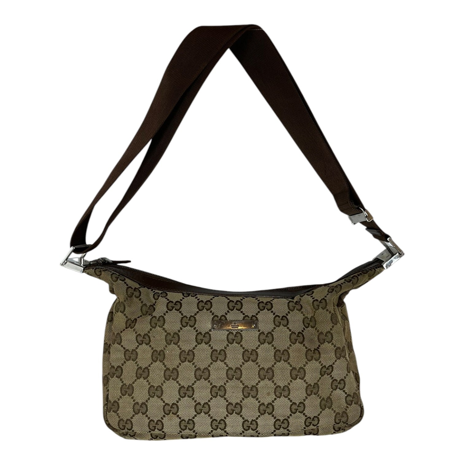 GUCCI/Bag/Monogram/Cotton/CML/GG CANVAS CRESCENT BAG view 1