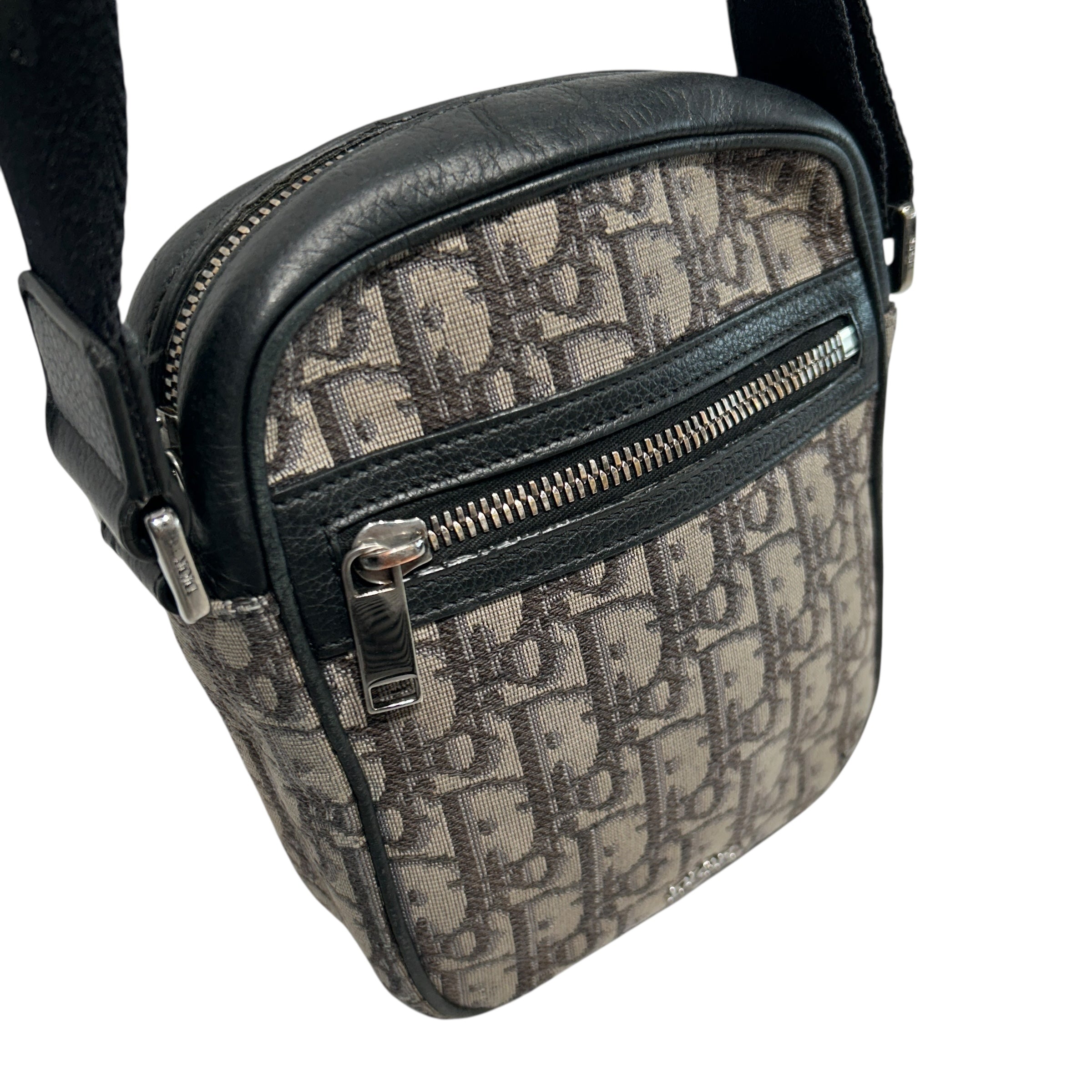 Christian Dior/Cross Body Bag/OS/Monogram/Cotton/BLK/ view 6